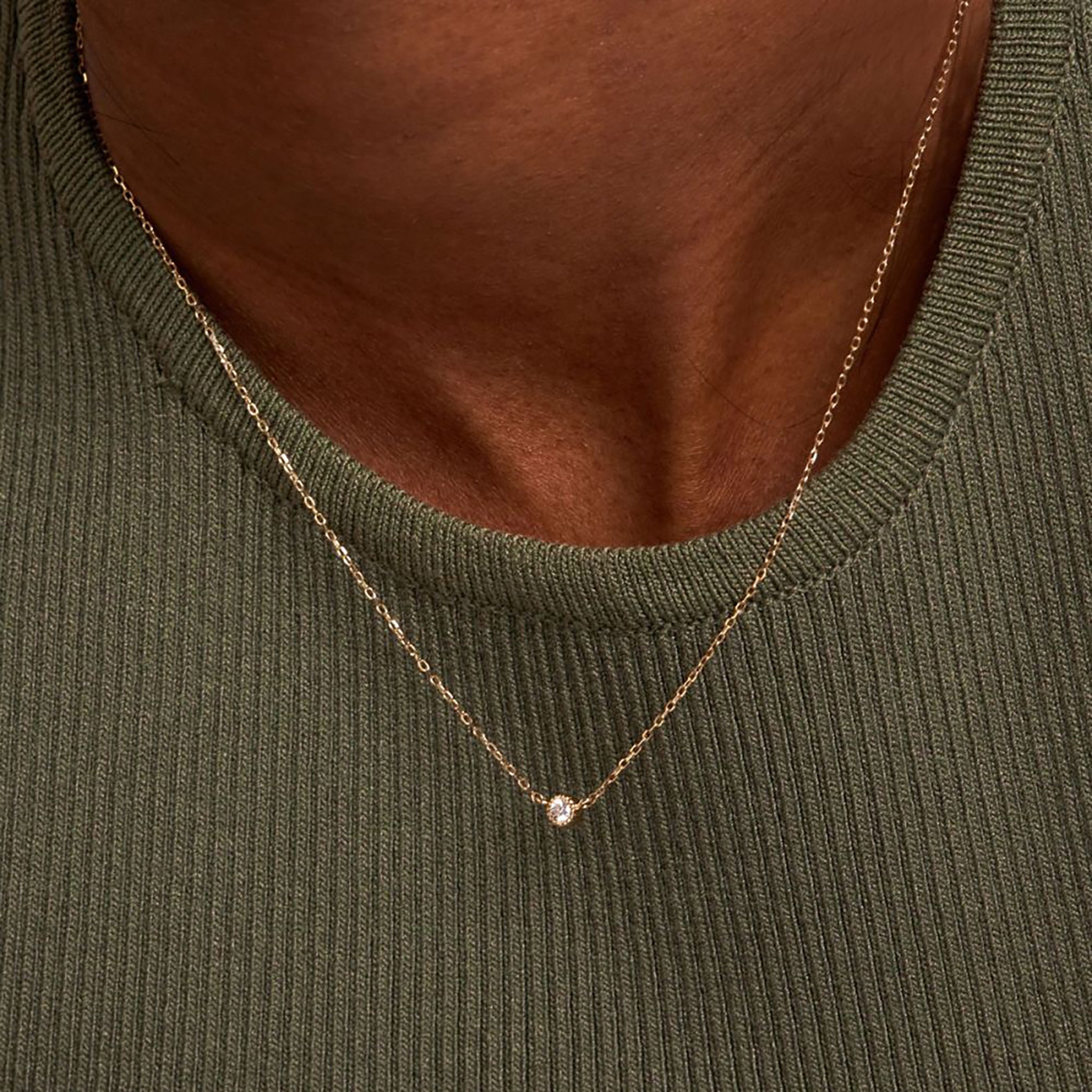 Jasmine Lab-Created Diamond Pendant 9ct Yellow Gold Dinny Hall La Maison Couture
