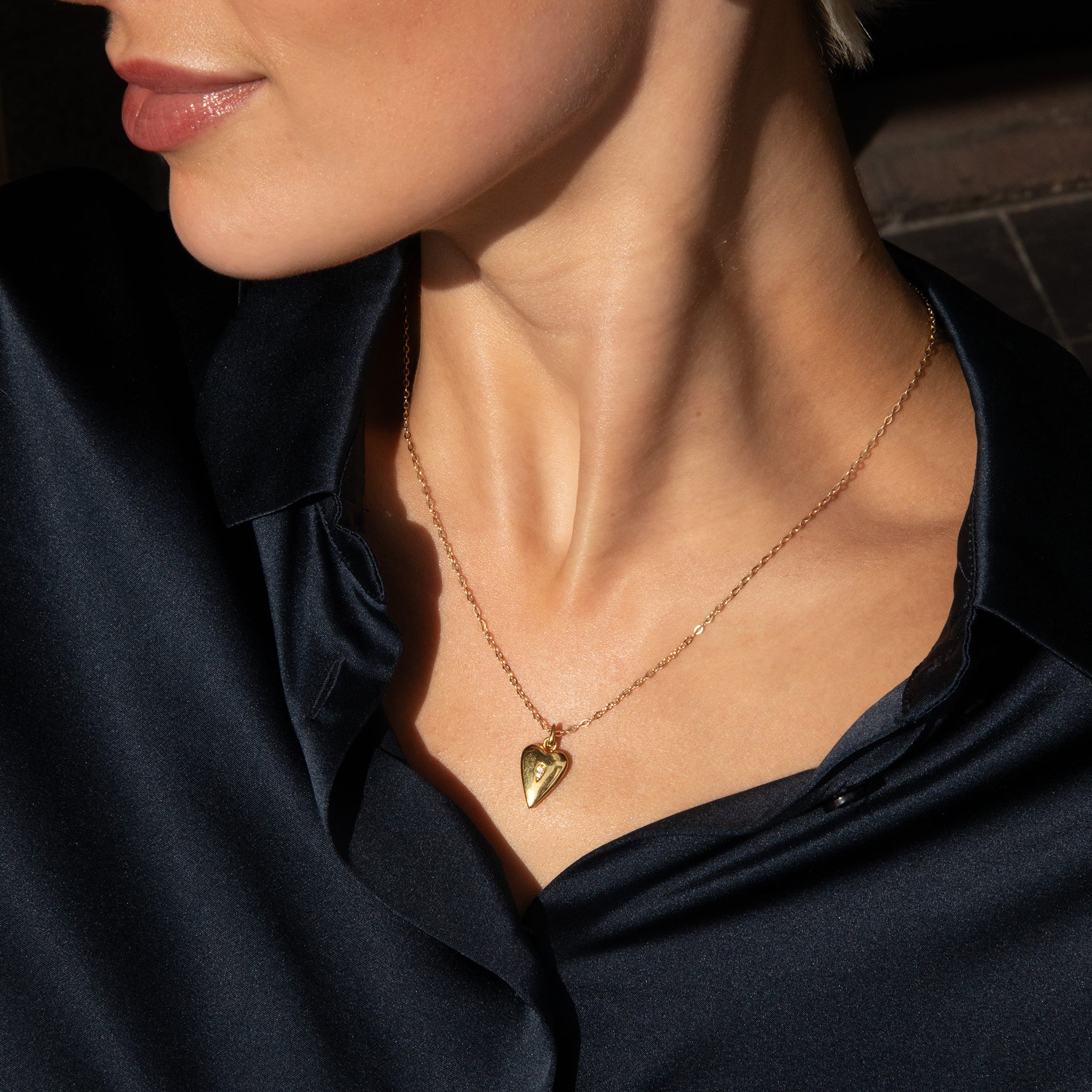 My World Heart Locket Pendant Dinny Hall La Maison Couture Recycled 9ct Gold