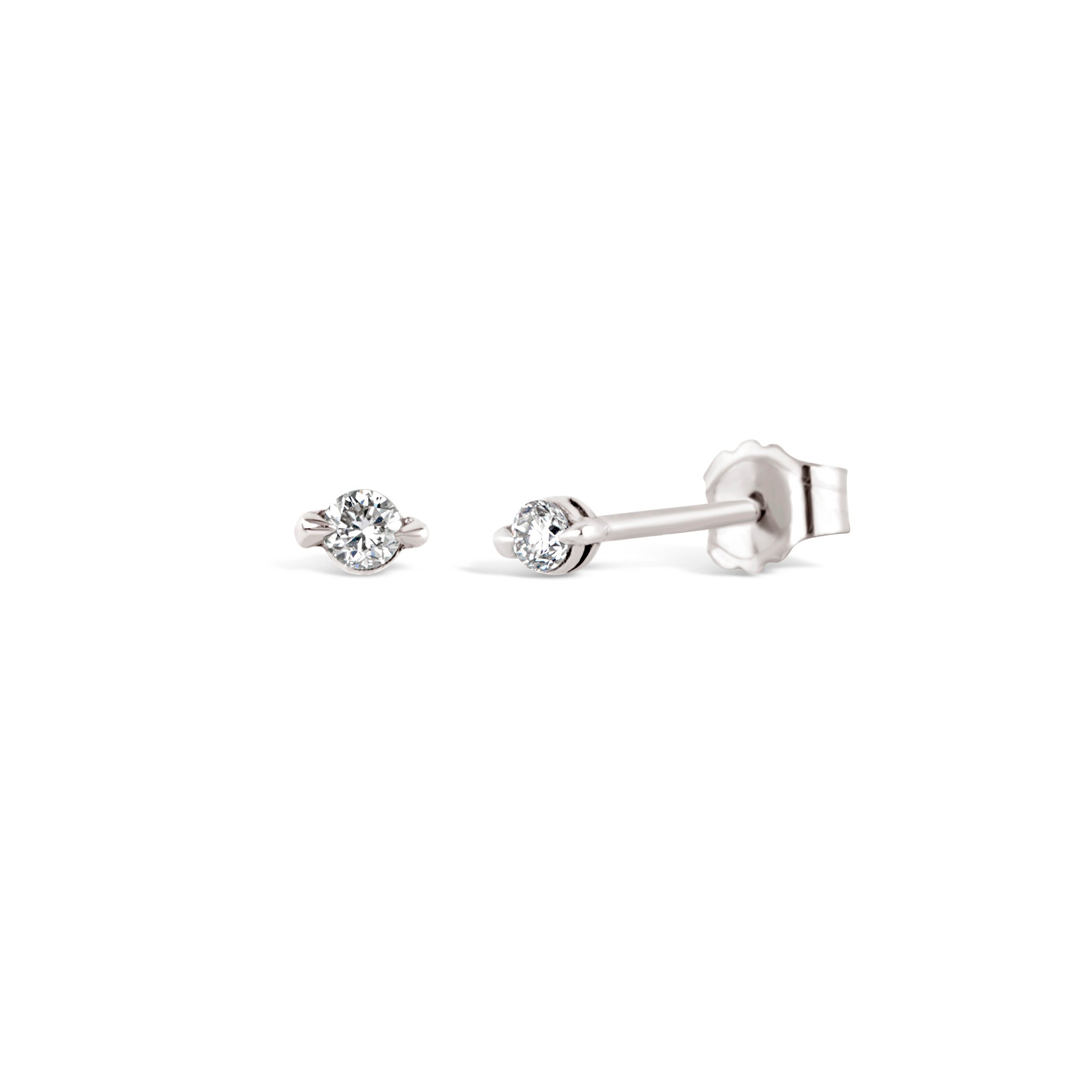 Shuga Lab-Created Diamond Studs 9k White Gold Dinny Hall La Maison Couture
