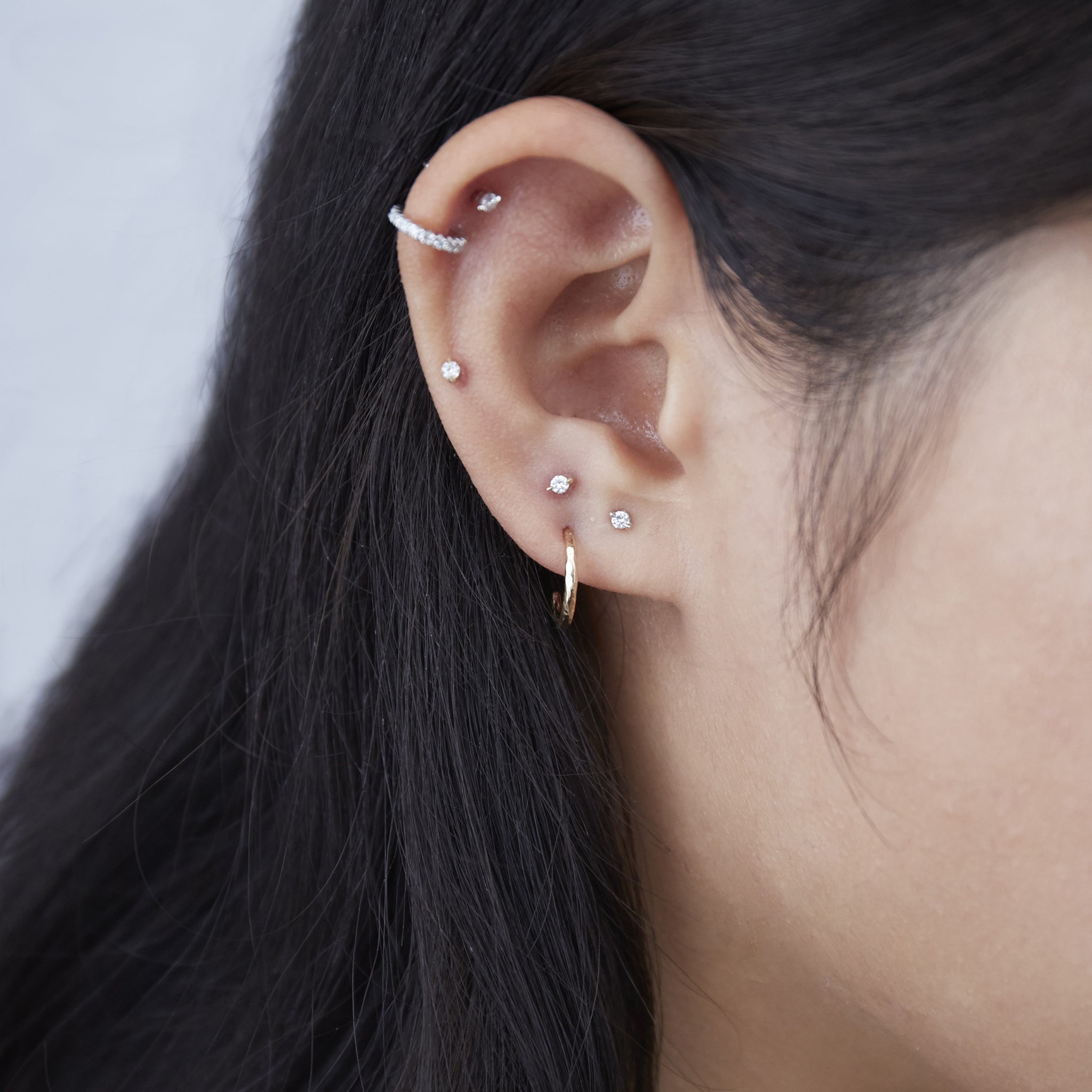 Shuga Lab-Created Diamond Studs 9k White Gold Dinny Hall La Maison Couture