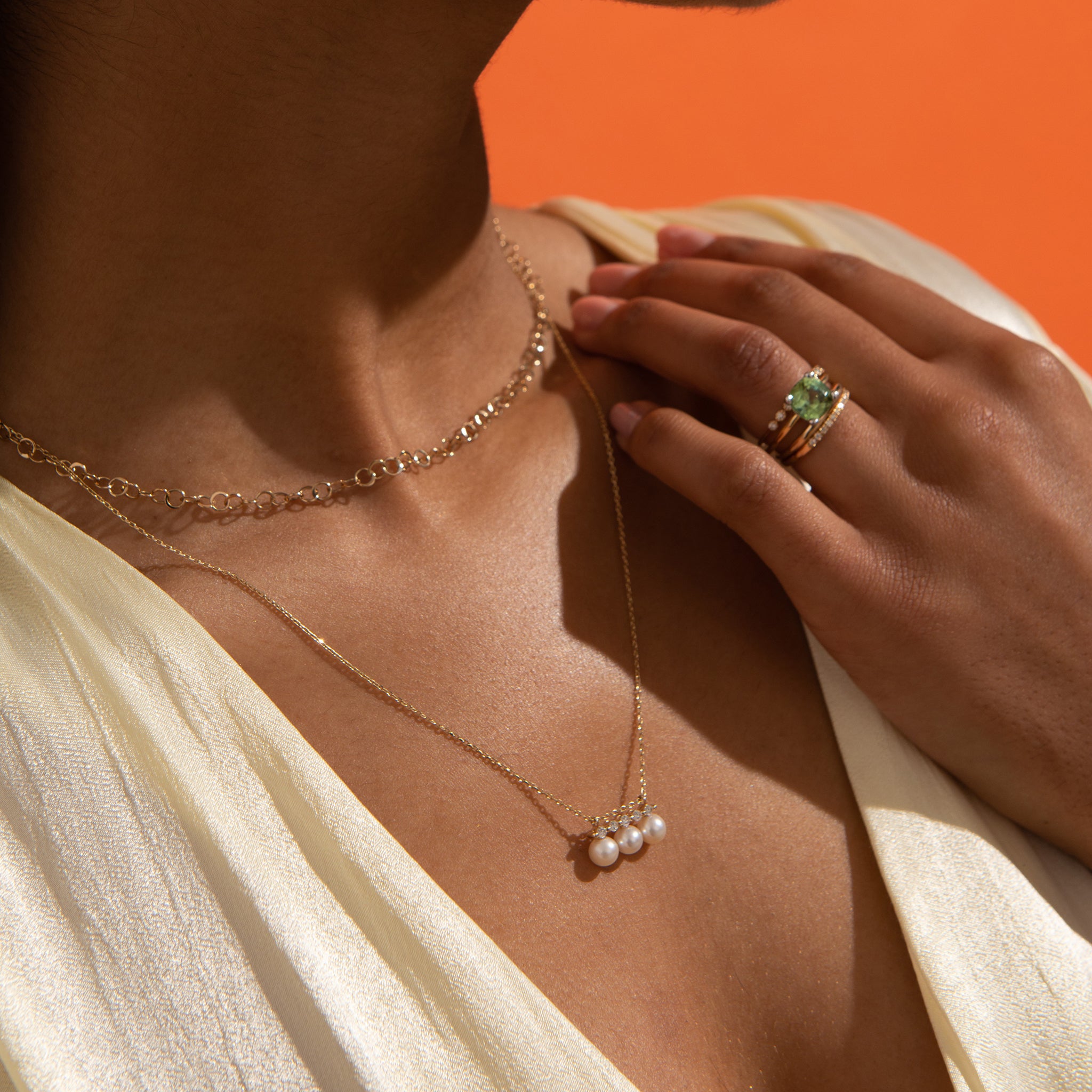 Shuga Triple Pearl & Lab-Created Diamond Pendant Dinny Hall La Maison Couture