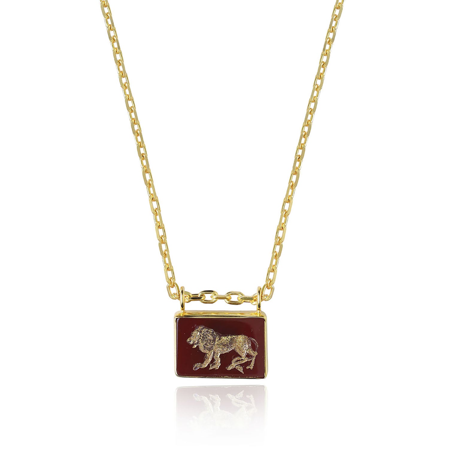 Diamond Block Gold Bar Pendant Necklace in 14K Yellow Solid Gold For