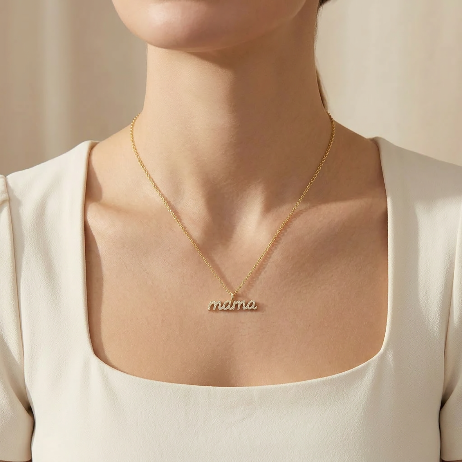 Love You Mama Pendant Necklace
