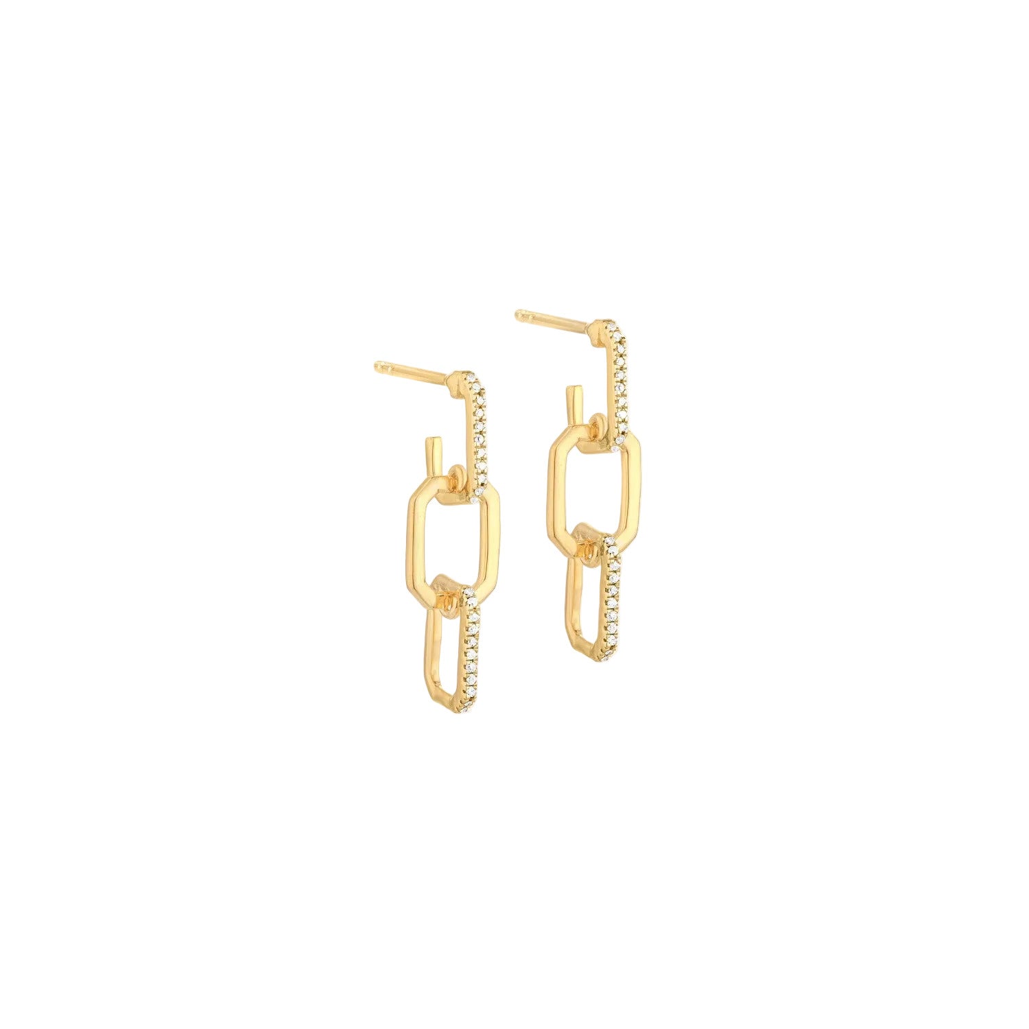 Trio Link Drop Earrings