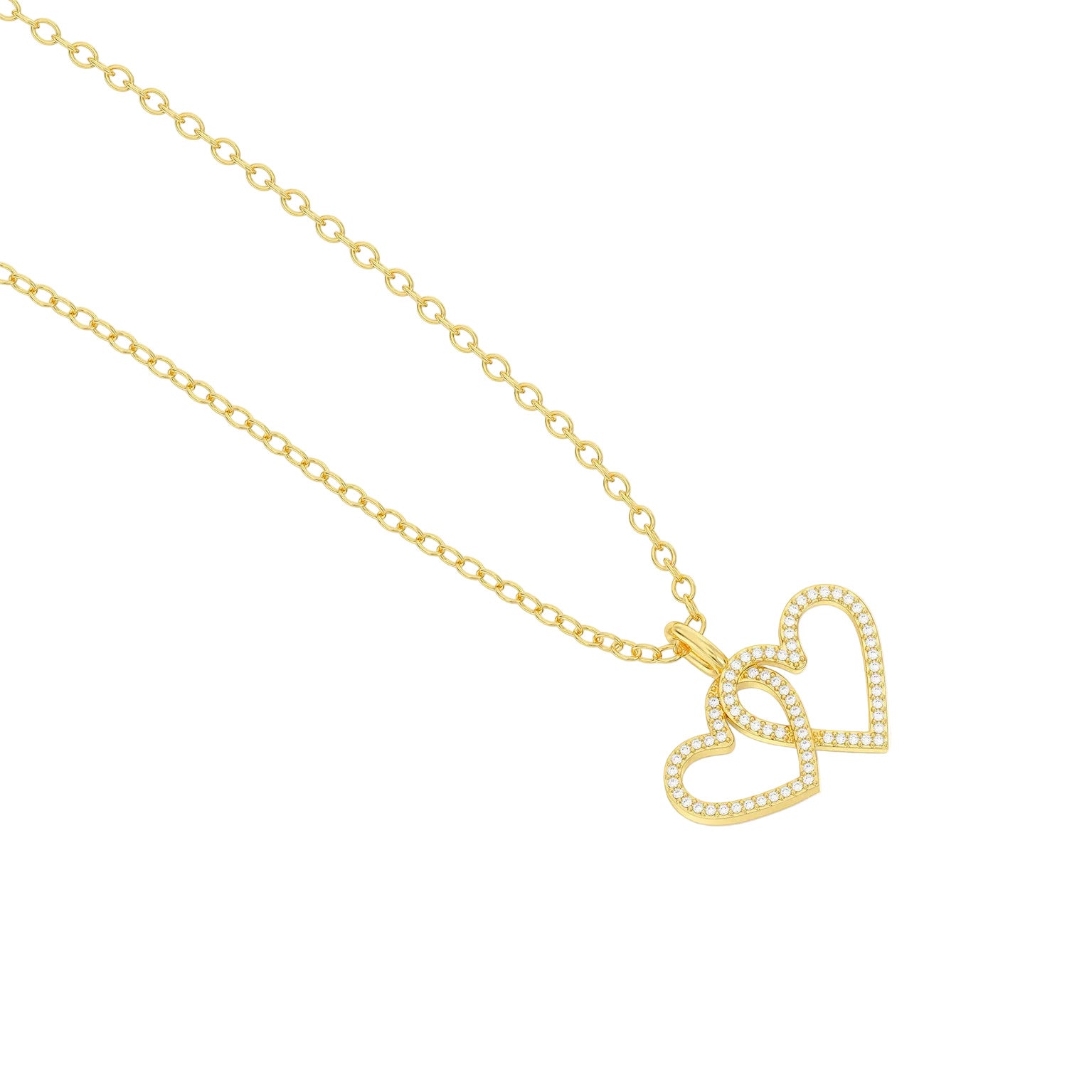 Two Hearts Pendant Necklace