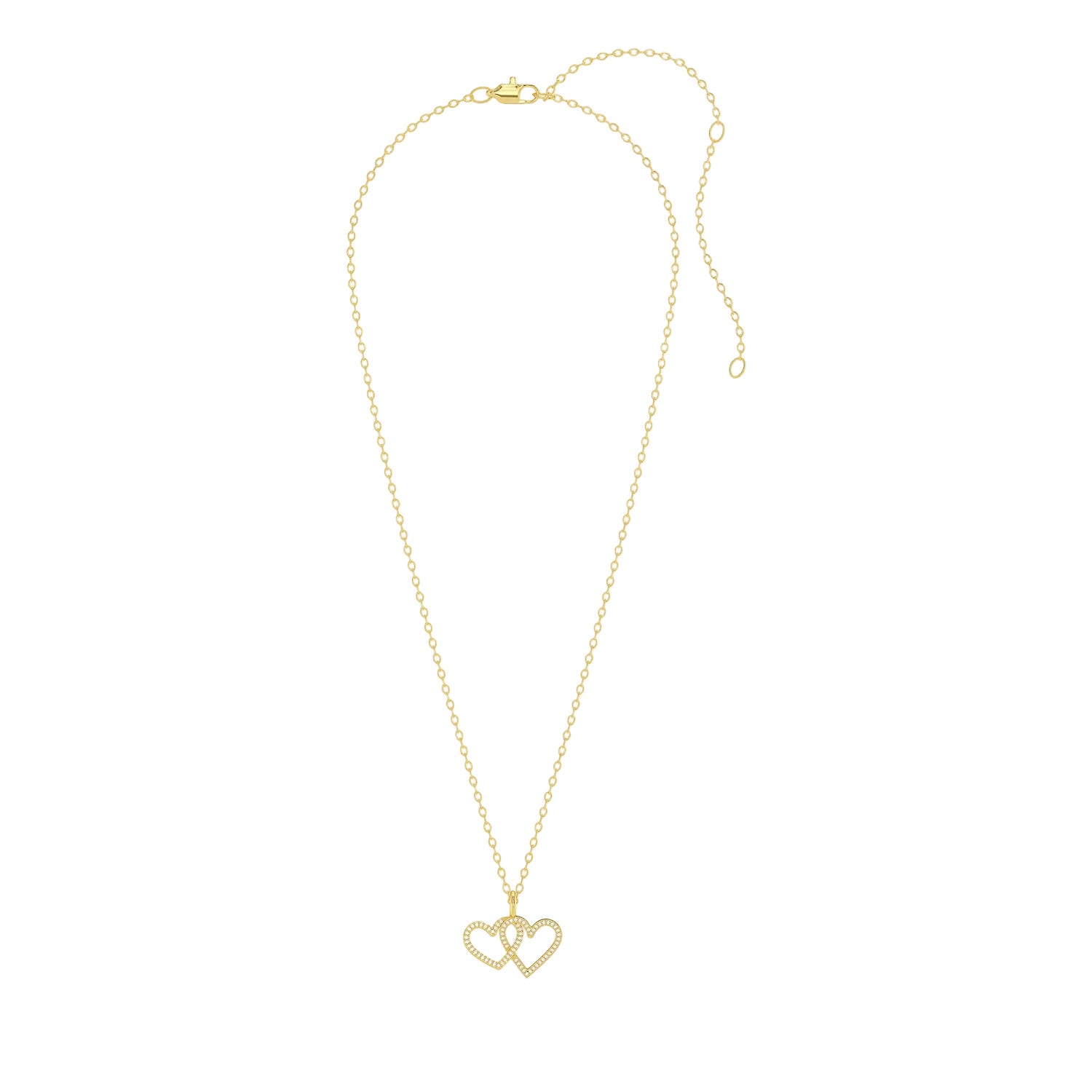 Two Hearts Pendant Necklace