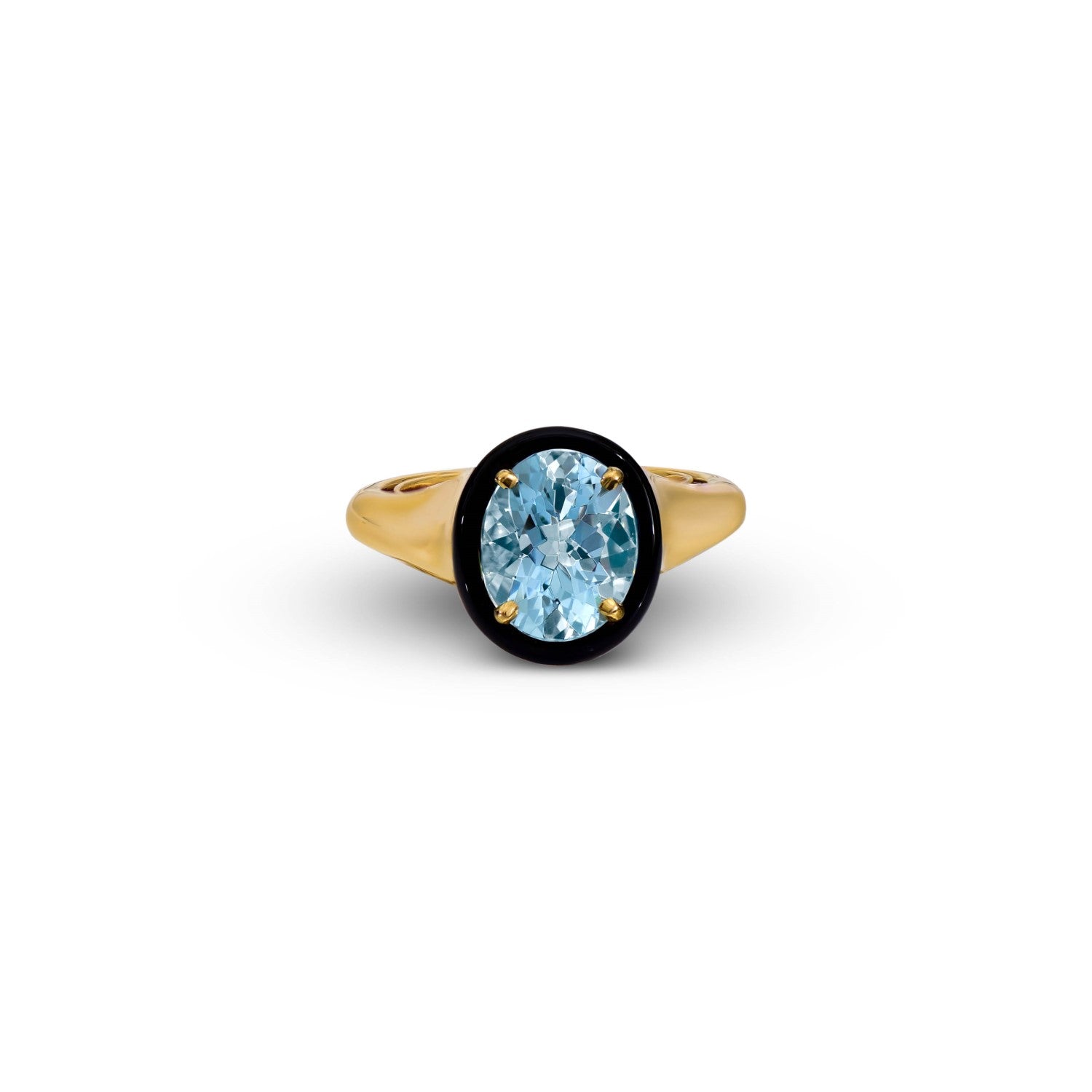 Aravali Aquamarine Oval Ring