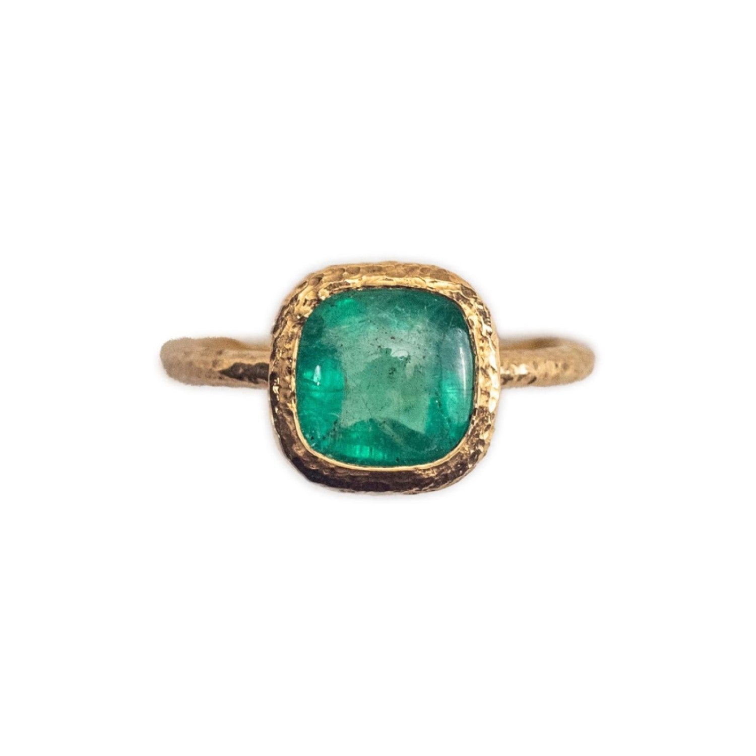 Emerald Cushion Colette Ring