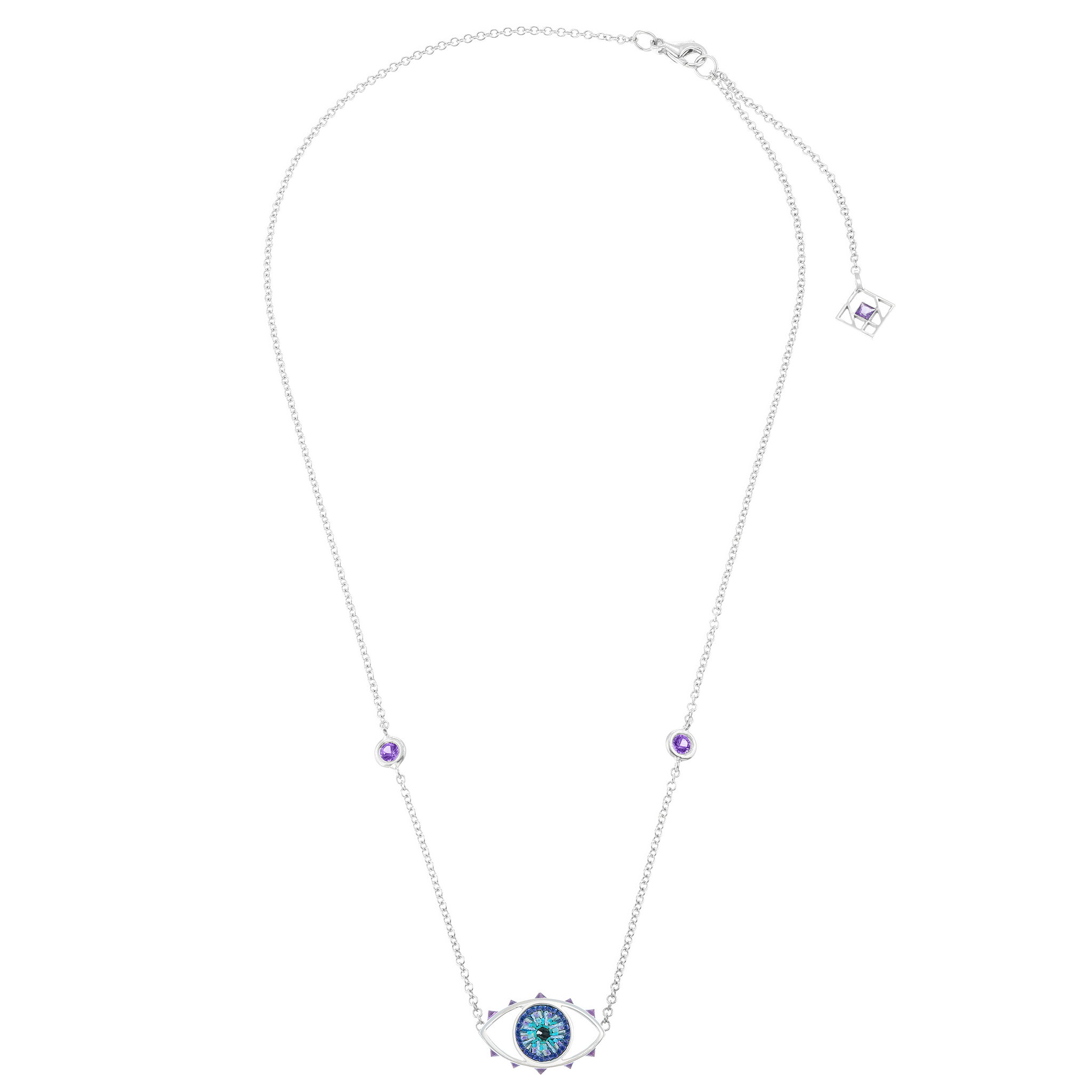 Purple Eye Necklace Maria Kovadi La Maison Couture