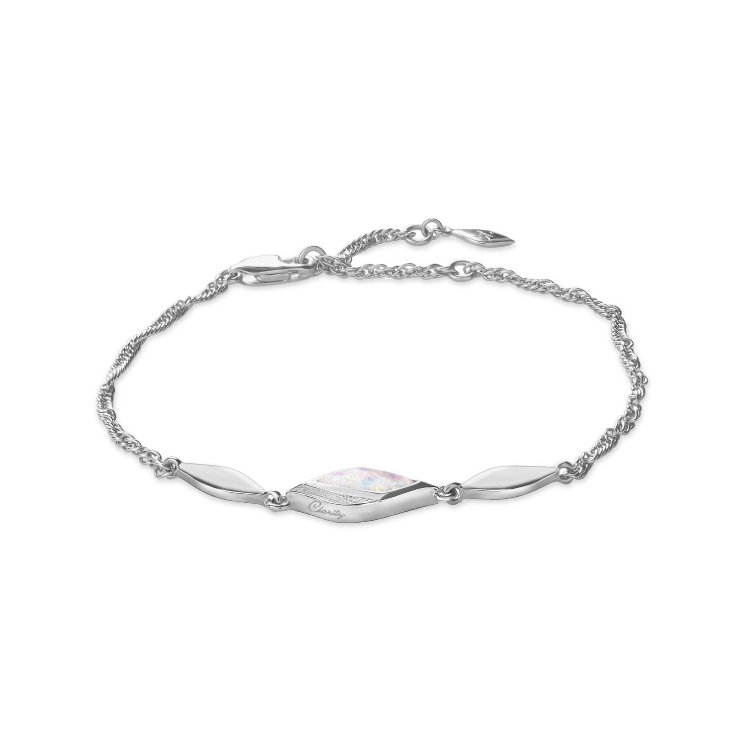 Clarity Silver Opal Bracelet
