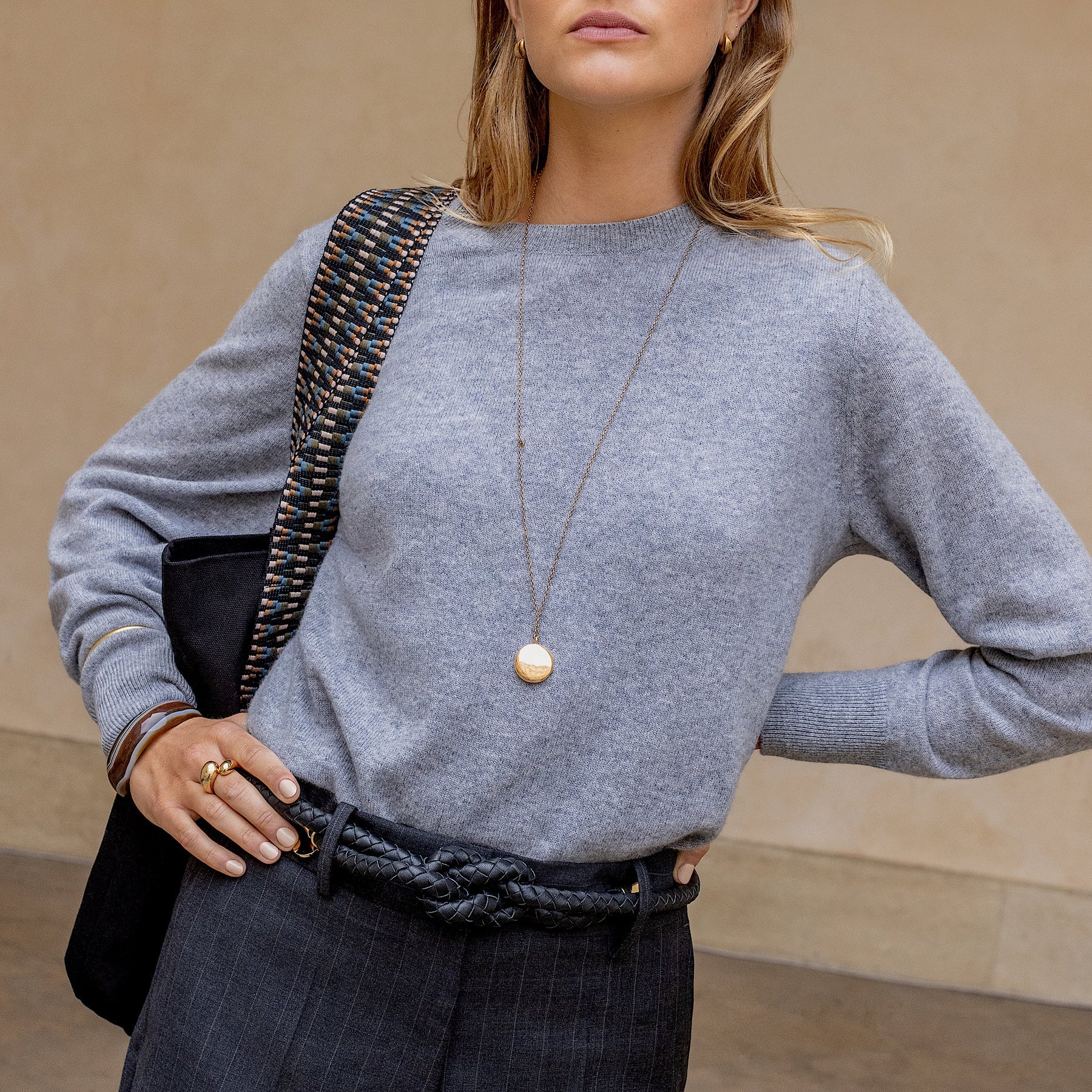 Meno Double Wrap Leather Belt - Nightfall
