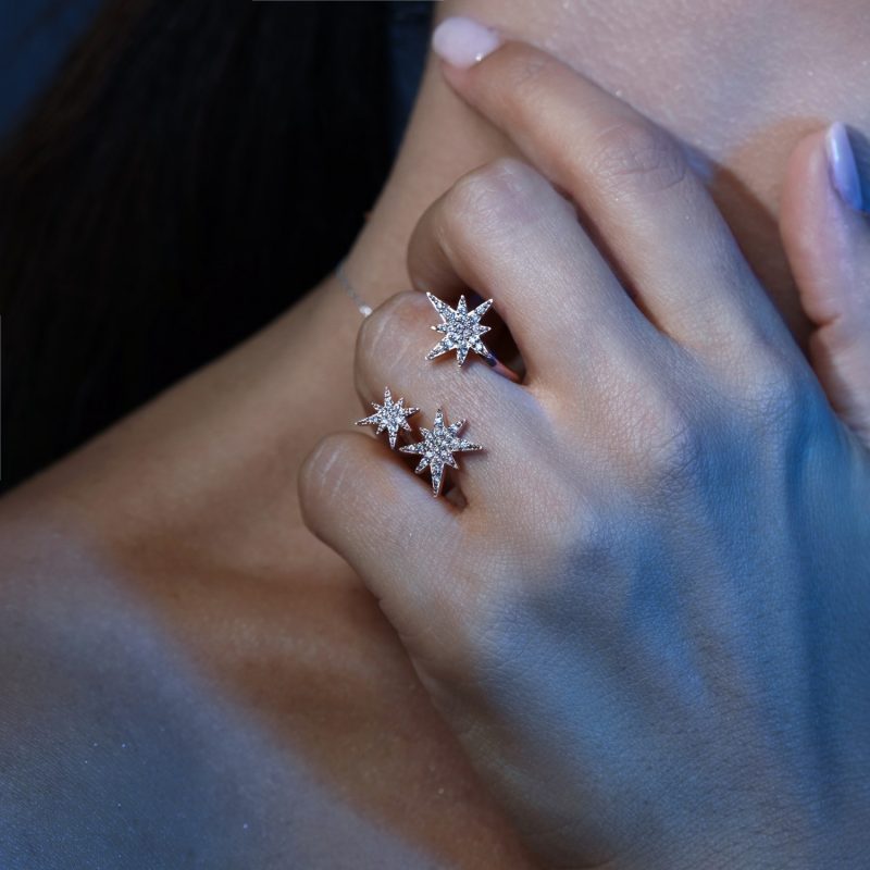 White Gold Astral Ring