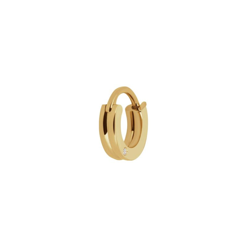 Serenity Mini Hoop Single Diamond SÈVE Sustainable Jewellery| La