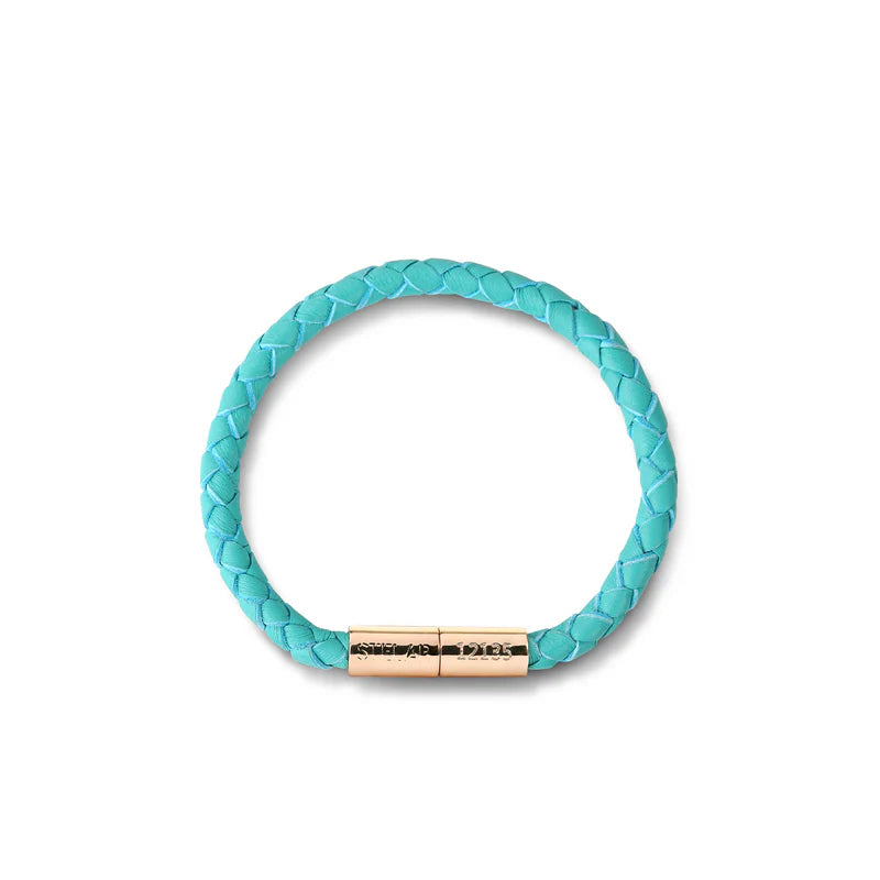 Teman Slim Woven Jacquard Bracelet - Aquamarine