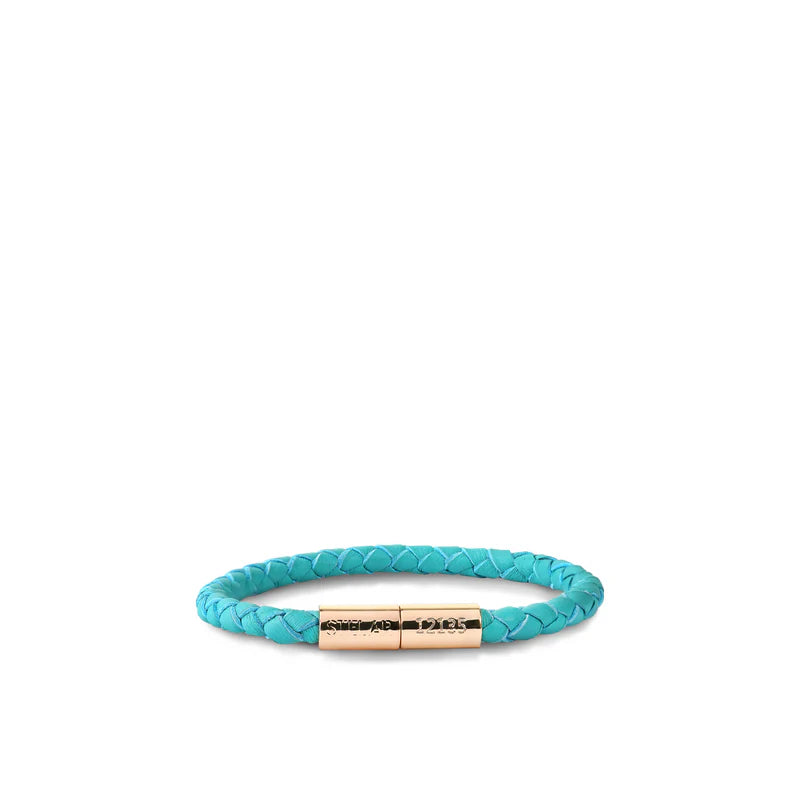 Teman Slim Woven Jacquard Bracelet - Aquamarine