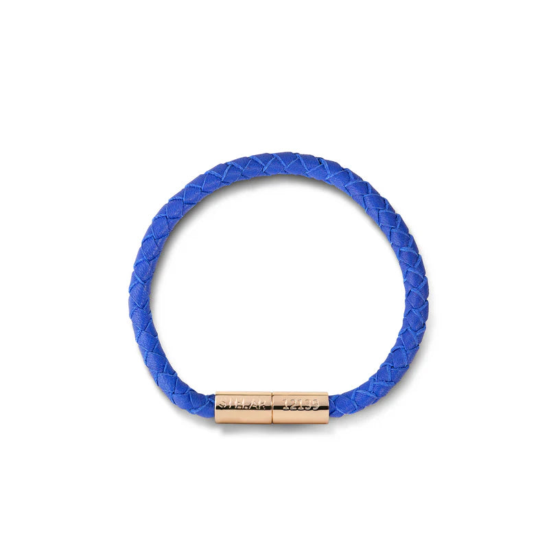 Teman Slim Woven Jacquard Bracelet - Electric Blue