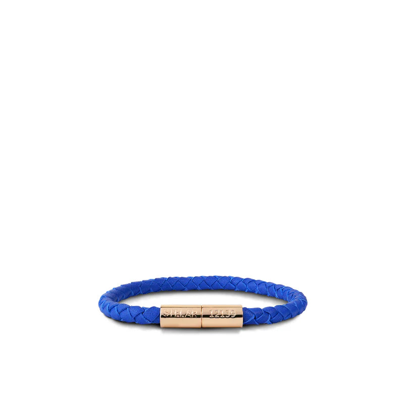 Teman Slim Woven Jacquard Bracelet - Electric Blue