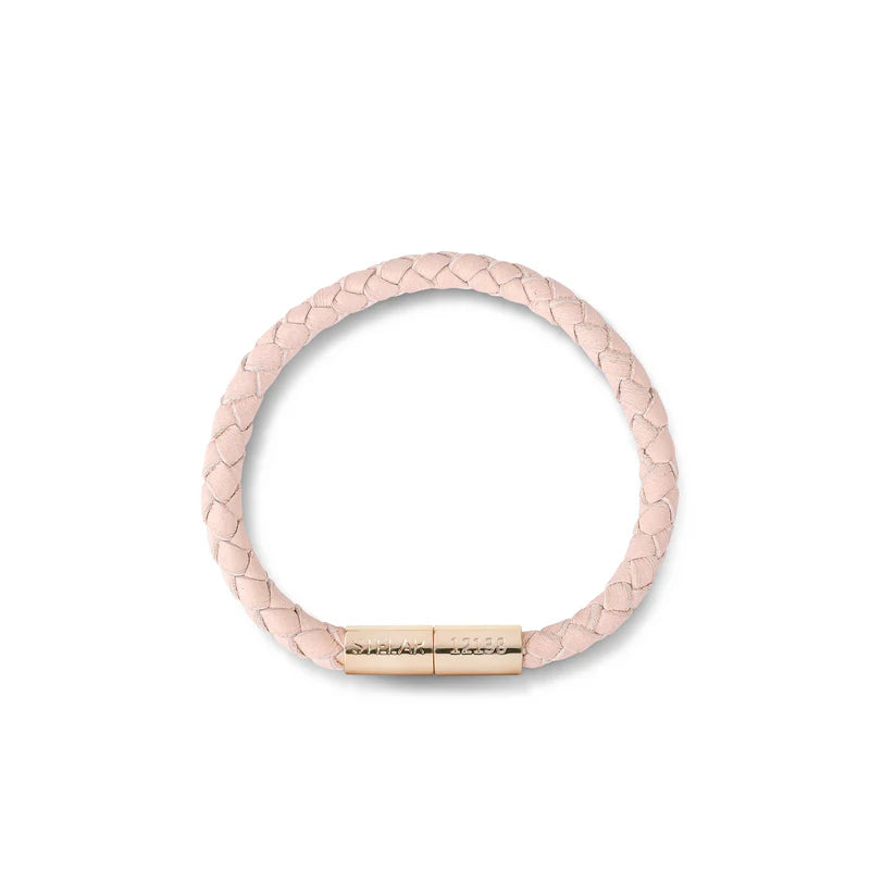 Teman Slim Woven Jacquard Bracelet - Limestone