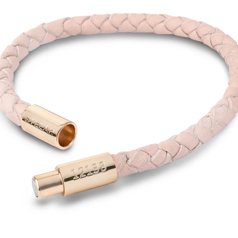 Teman Slim Woven Jacquard Bracelet - Limestone