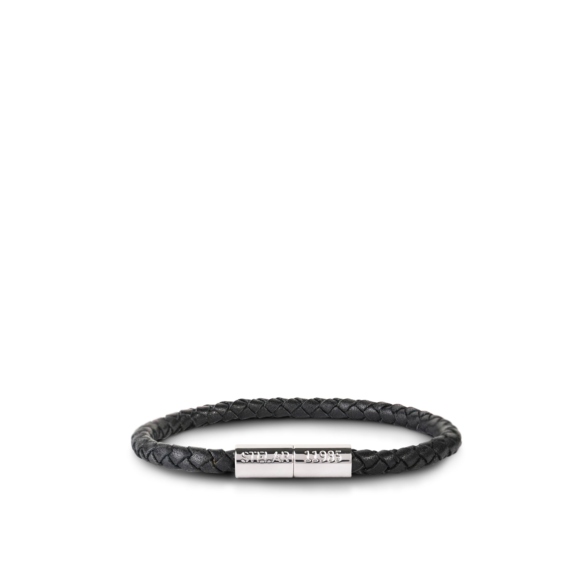 Teman Slim Woven Leather Bracelet - Nightfall STELAR La Maison Couture