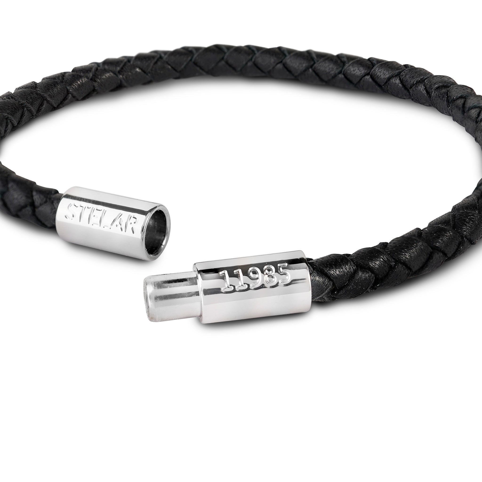 Teman Slim Woven Leather Bracelet - Nightfall STELAR La Maison Couture