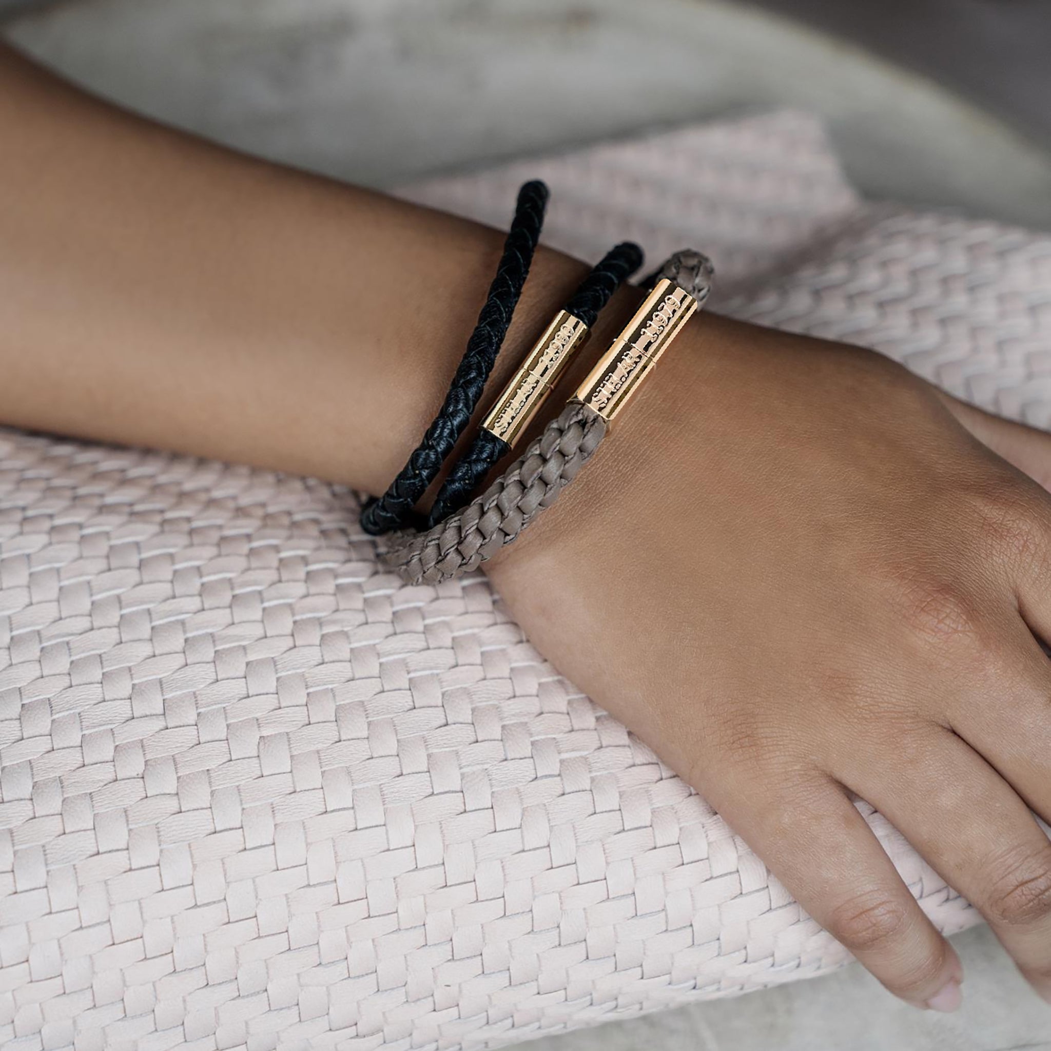 Teman Mid Woven Leather Bracelet - Mocha STELAR La Maison Couture