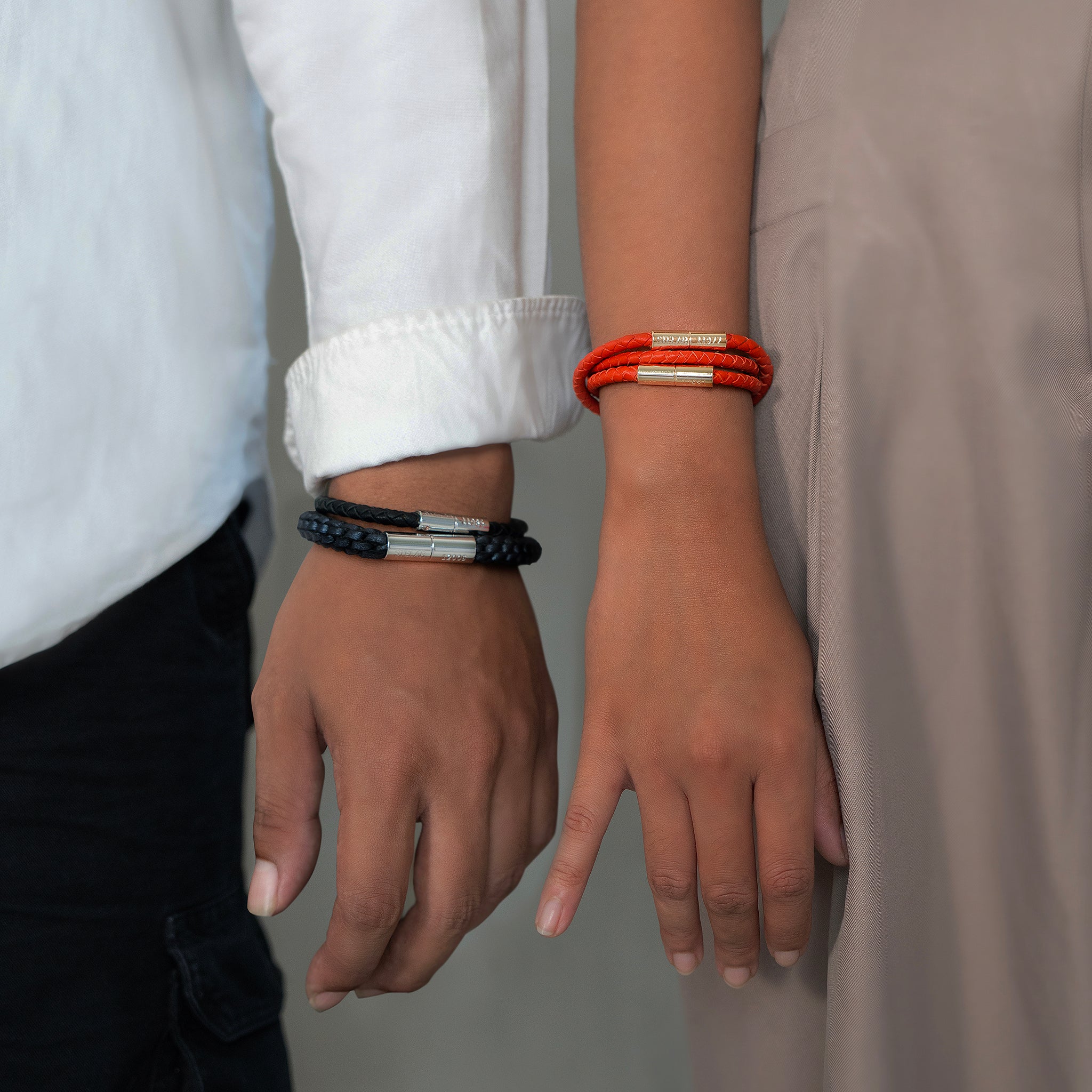 Teman Slim Woven Leather Bracelet - Nightfall STELAR La Maison Couture