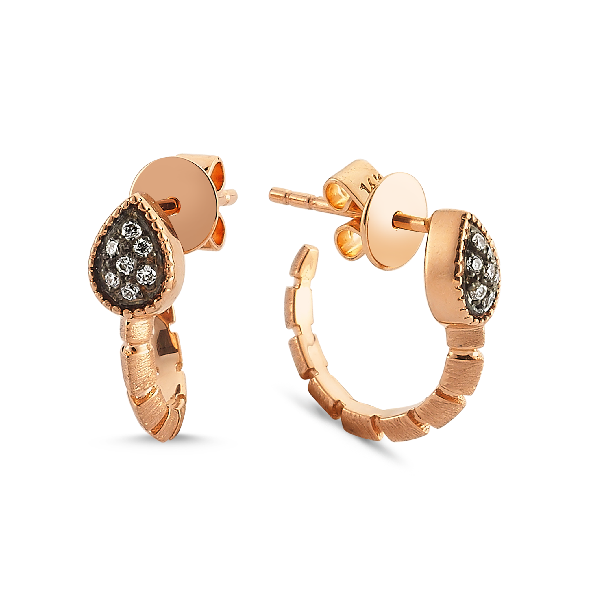 Baby Dragon White Diamond Hoop Earrings Selda Jewellery La Maison Couture