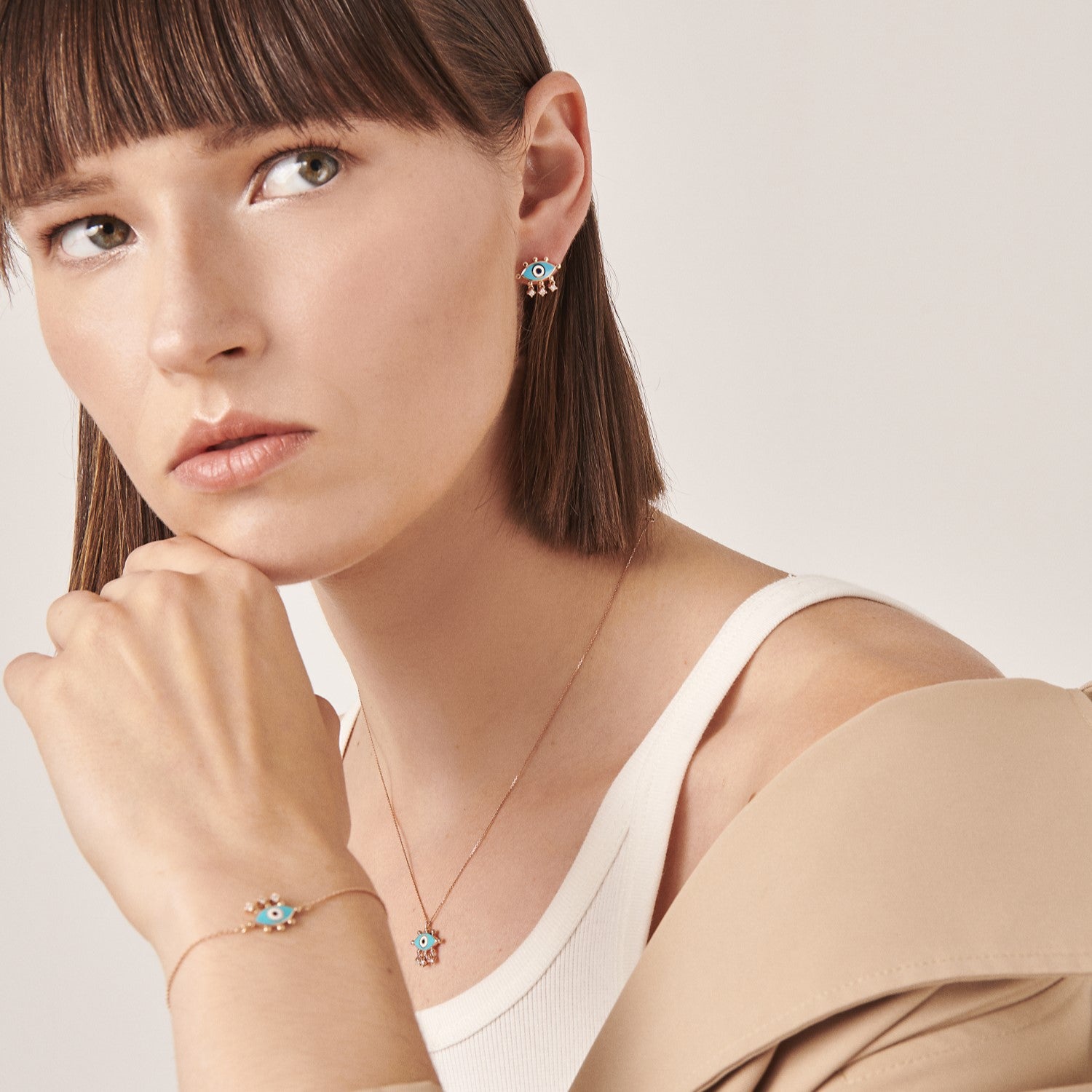 Evil Eye Necklace (Turquoise)