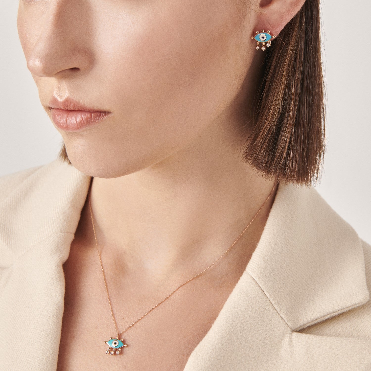 Evil Eye Necklace (Turquoise)