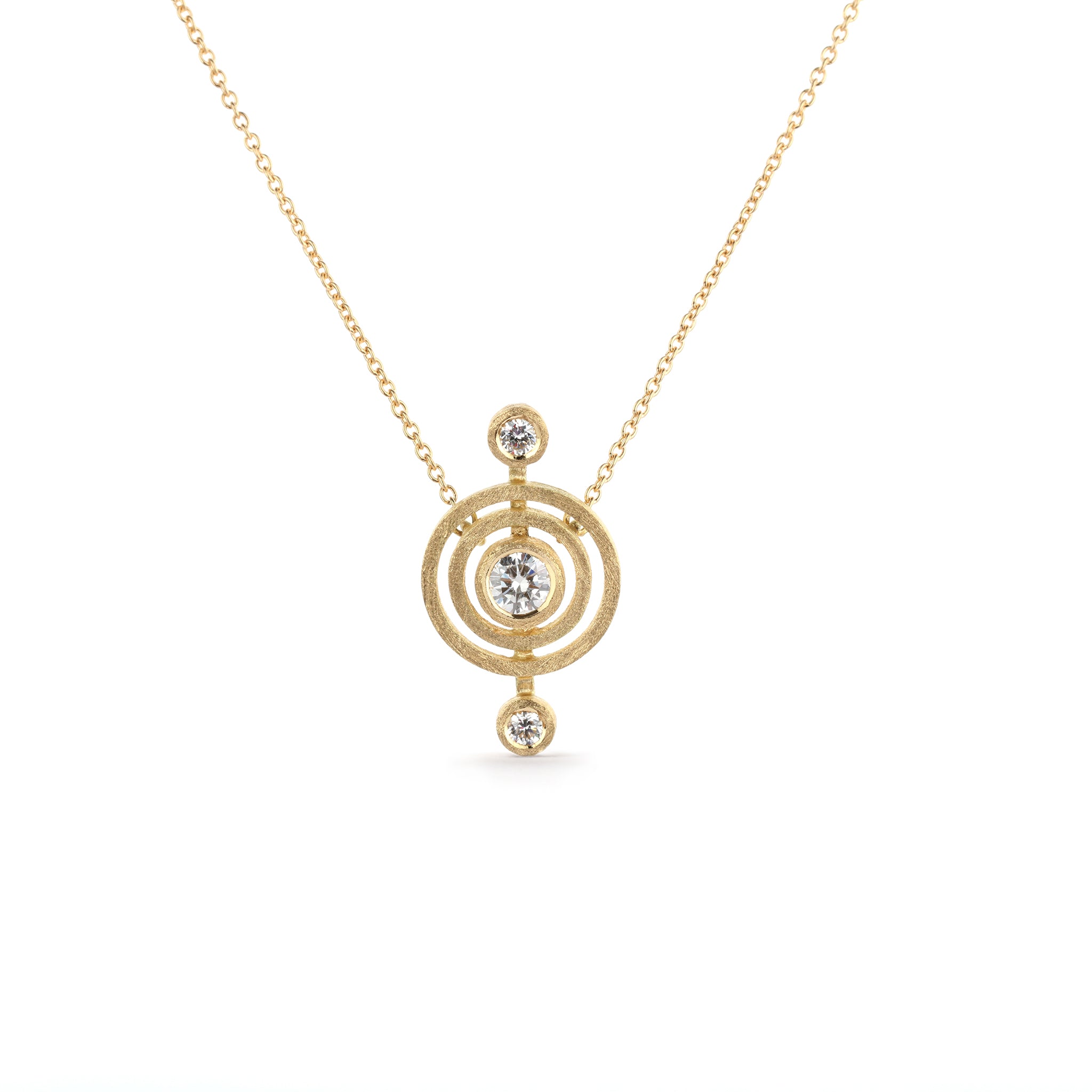 Natural Diamond Long Nova Necklace Shimell and Madden La Maison Couture