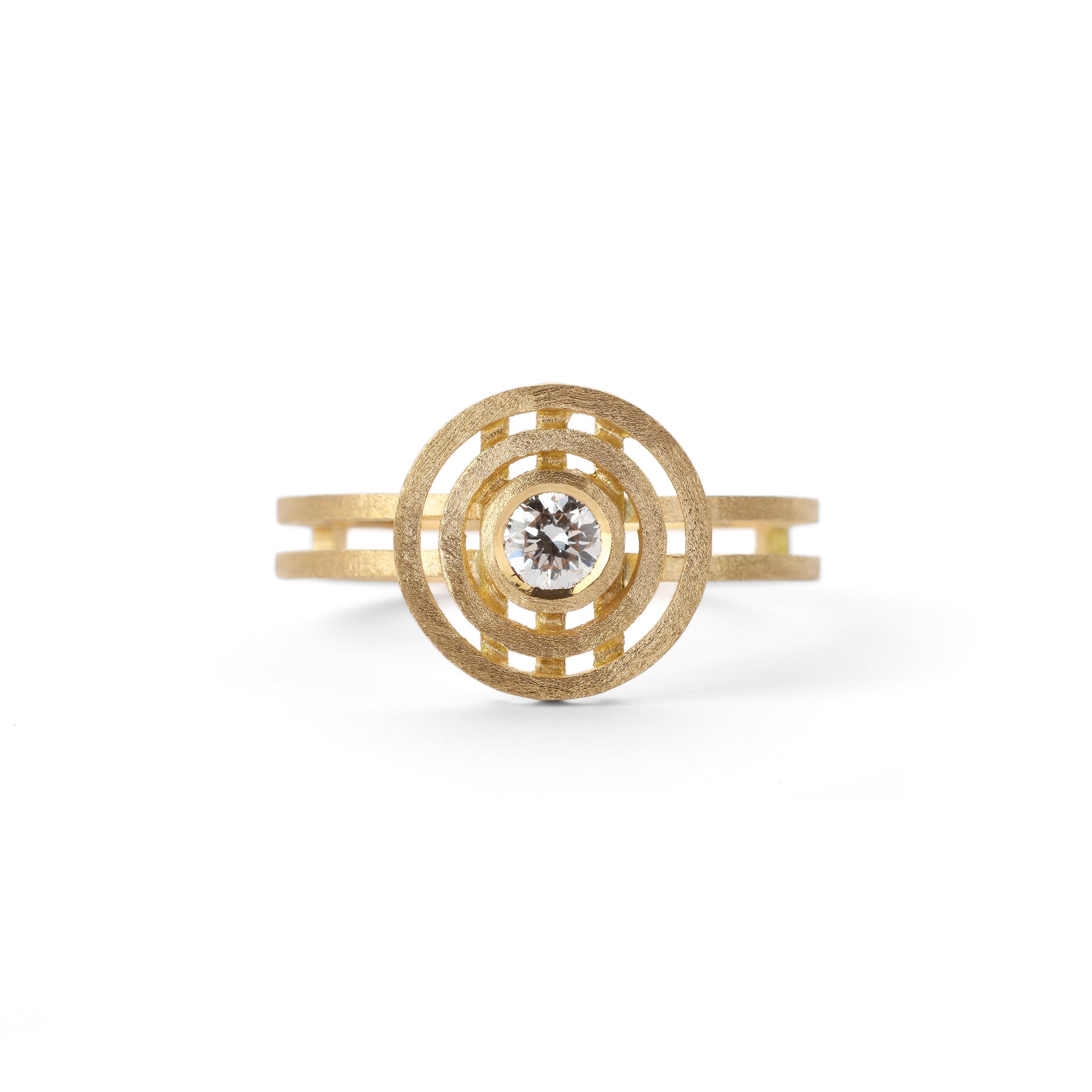 Natural Diamond Mini Double Nova Engagement Ring Shimell and Madden La Maison Couture