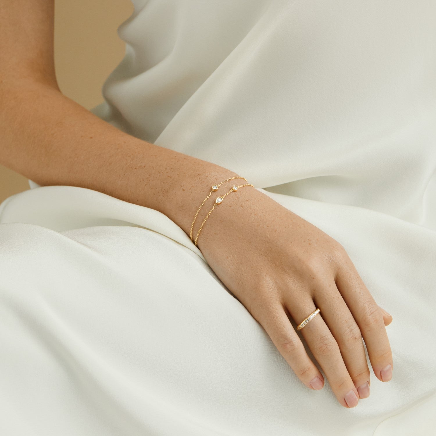 RAE 0.4ct Three Stone Chain Bracelet