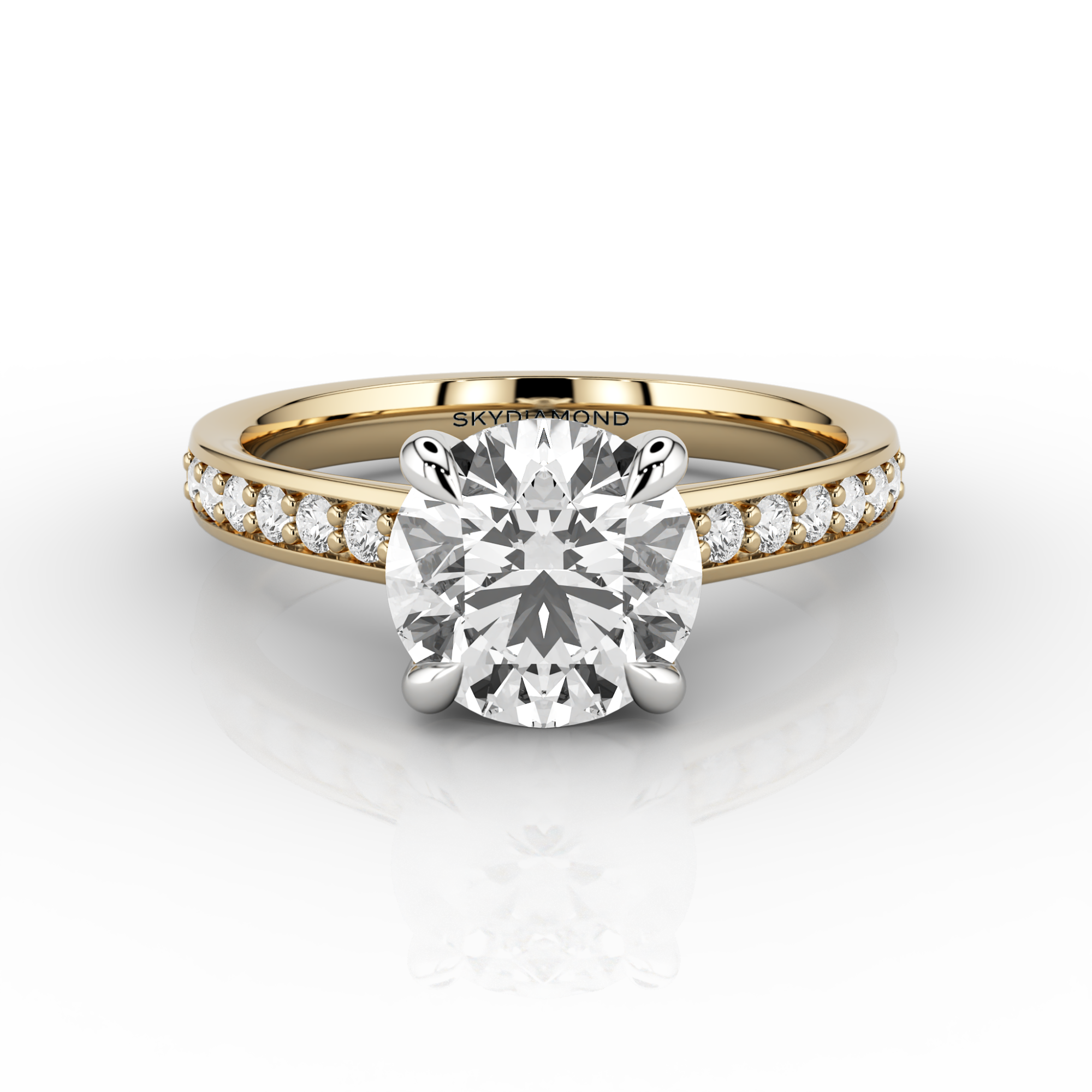 Luna Classic 0.76ct Solitaire Grain Set Engagement Ring Skydiamond La Maison Couture