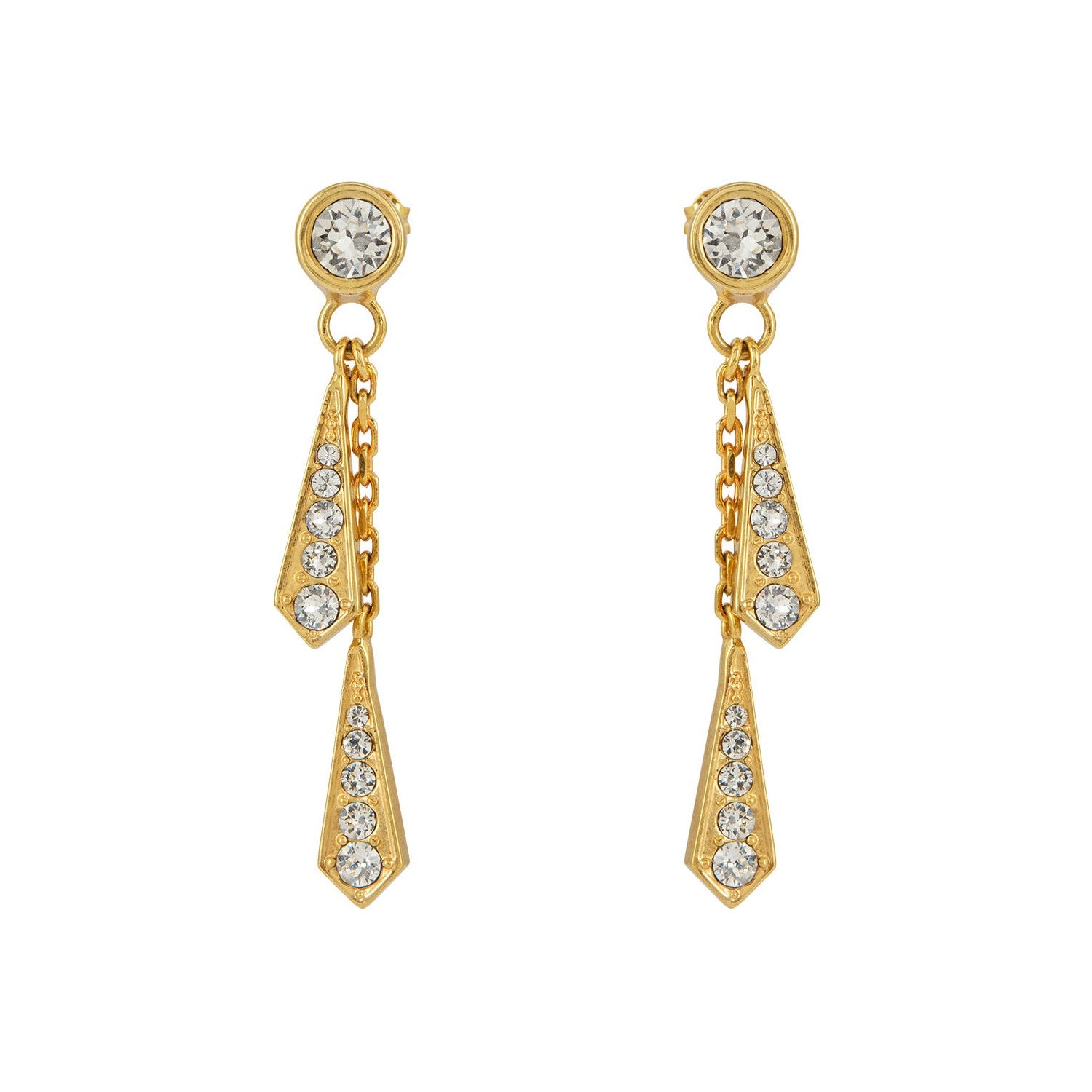 Cascata Drop Earrings - Gold Sonia Petroff Made in Italy La Maison Couture