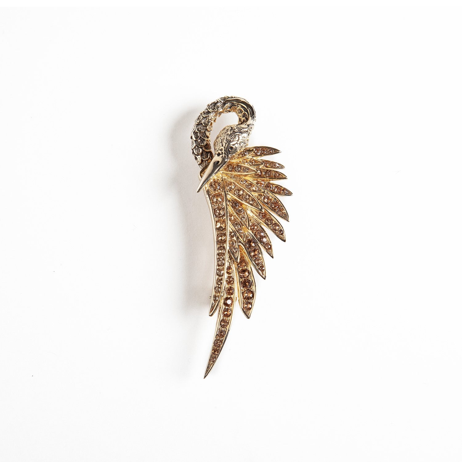 Gold Swan Brooch