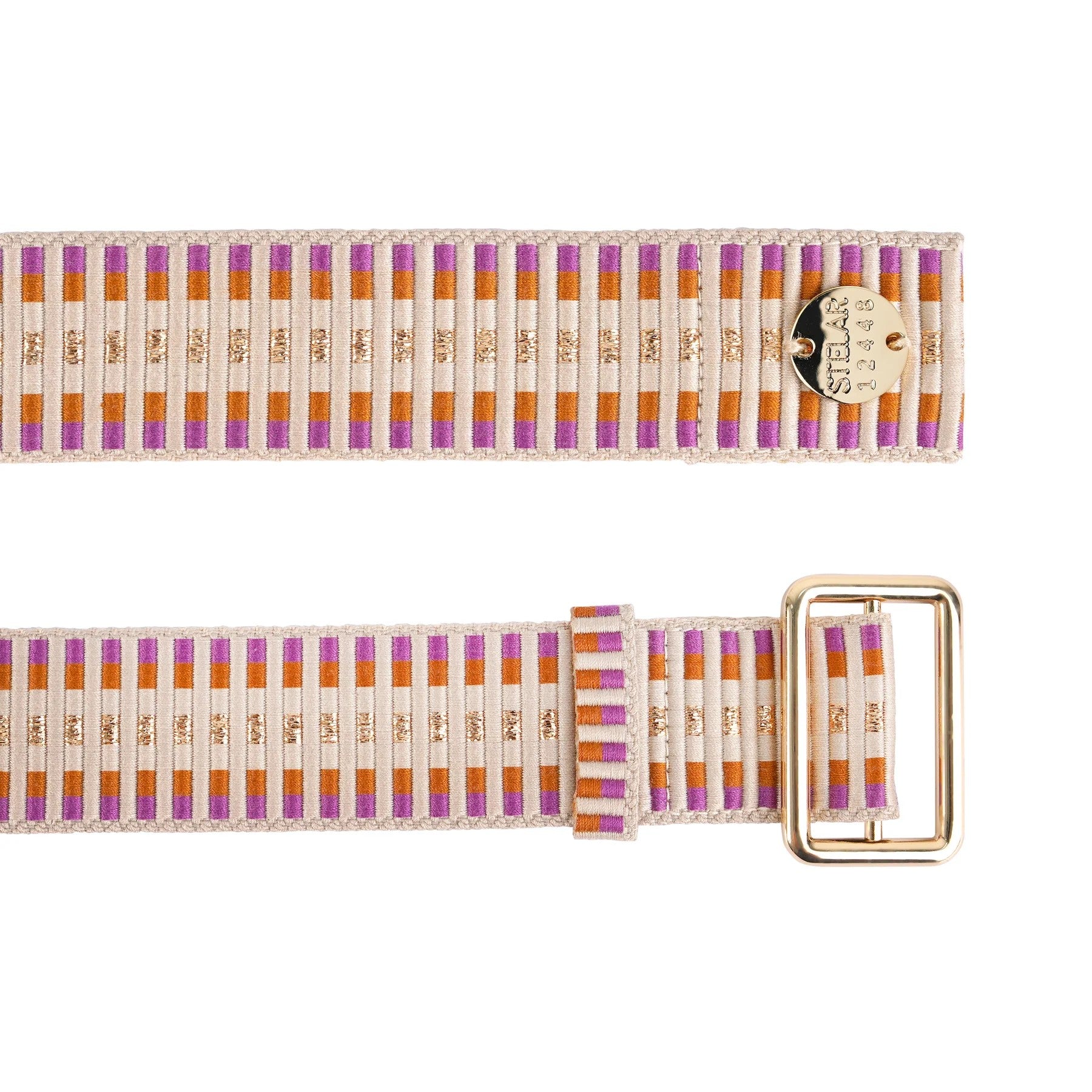 Sunda Jaquard Belt - Rhodolite Stripe