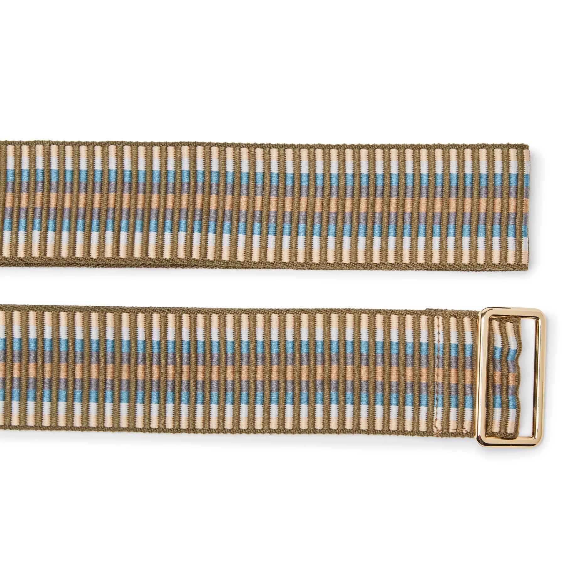 Sunda Jacquard Belt - Teal Stripe