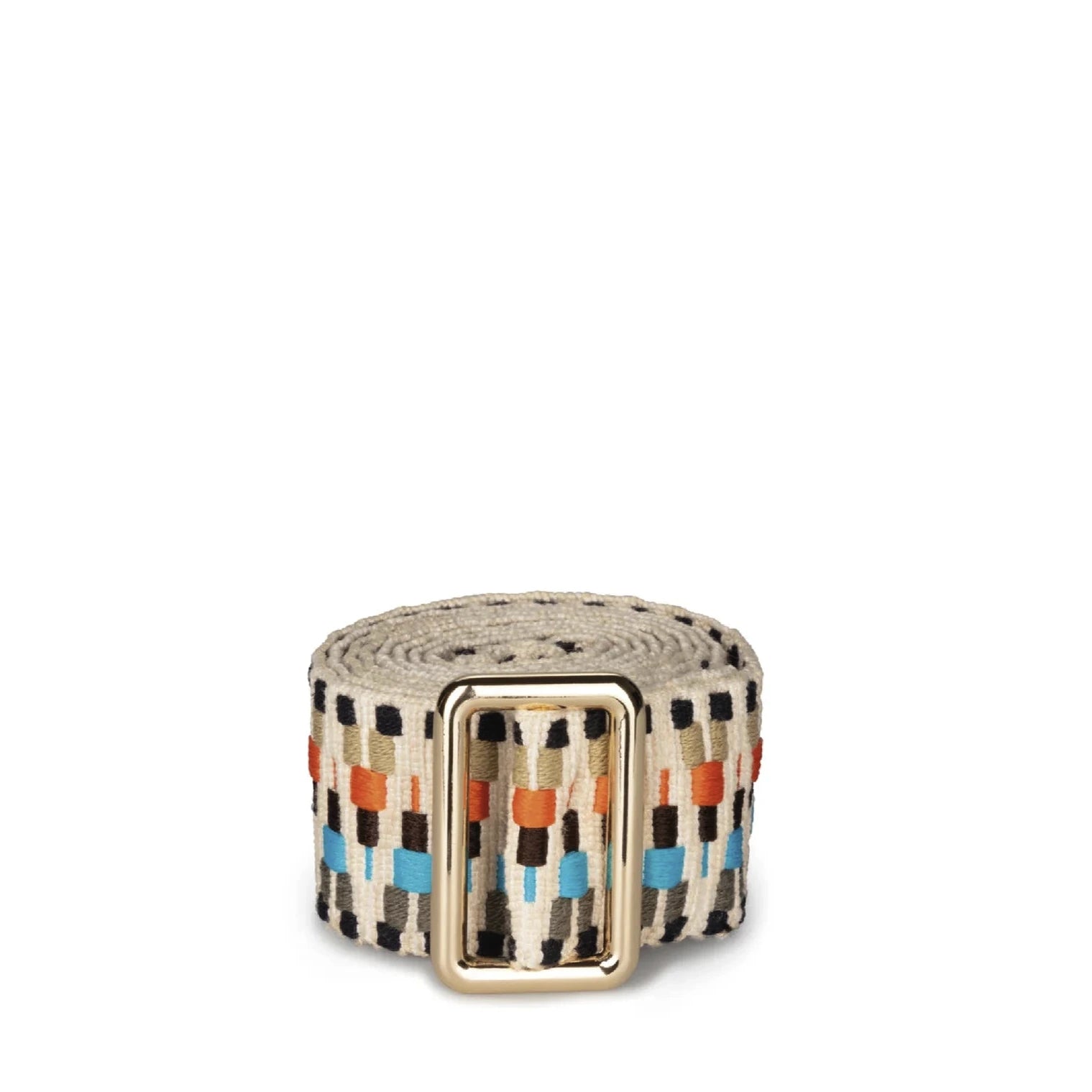 Sunda Jacquard Belt - Turquoise and Coral