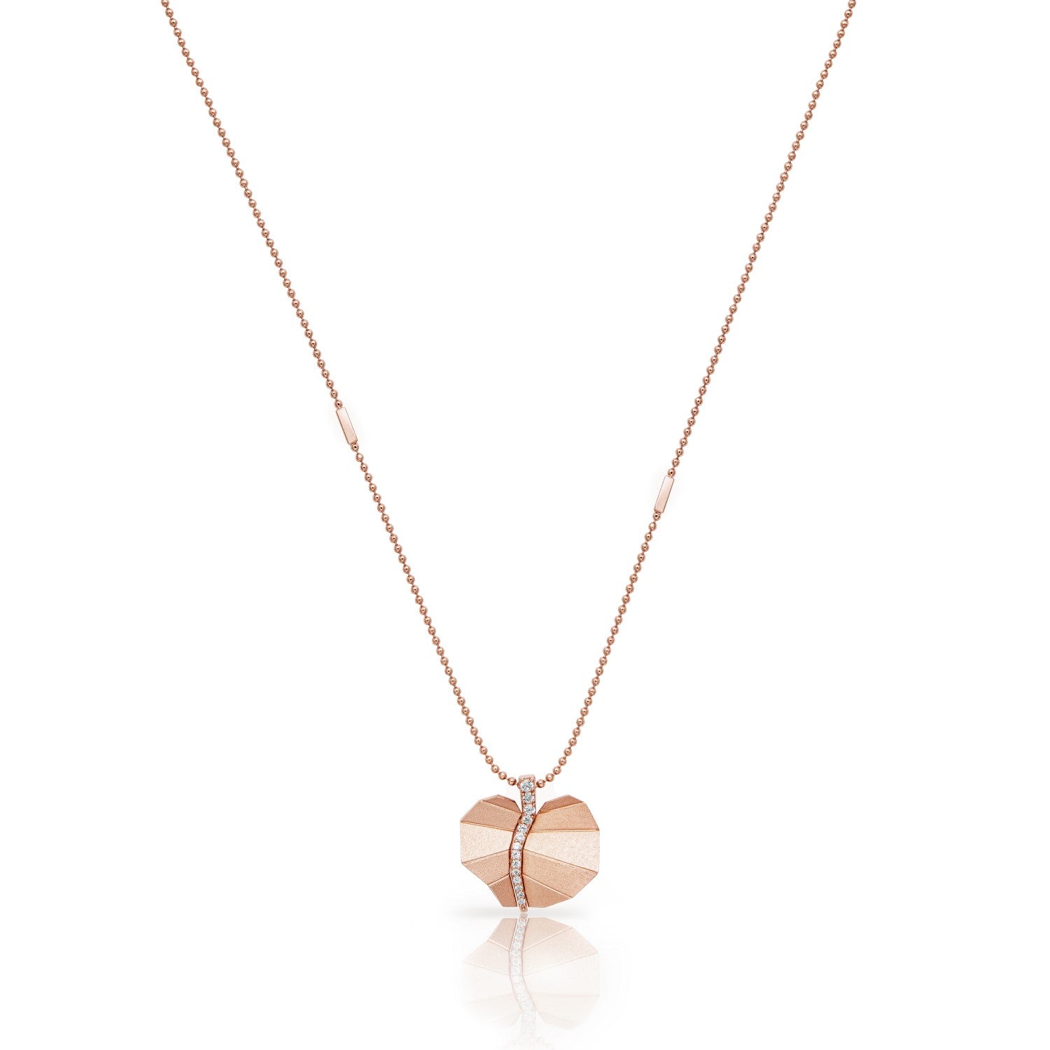 Busia Leaf Necklace - Rose Gold (Small)