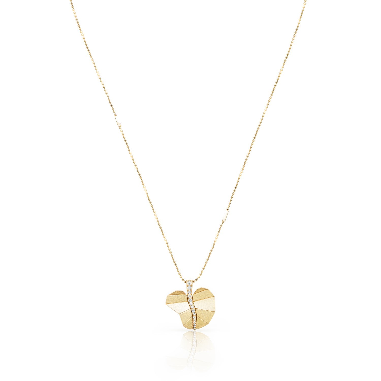 Busia Leaf Necklace - Yellow Gold (Large)