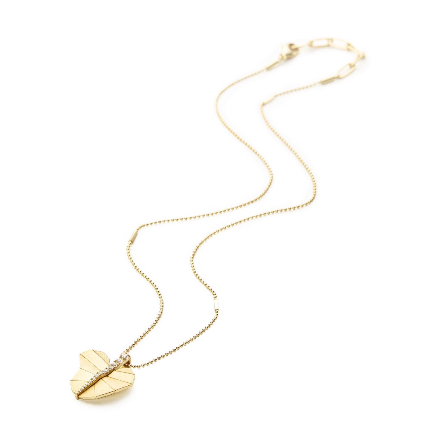 Busia Leaf Necklace - Yellow Gold (Large)