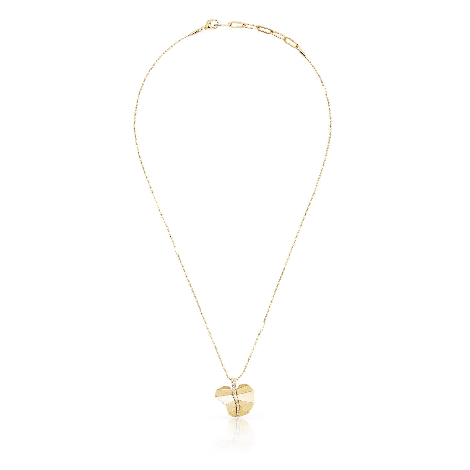Busia Leaf Necklace - Yellow Gold (Large)