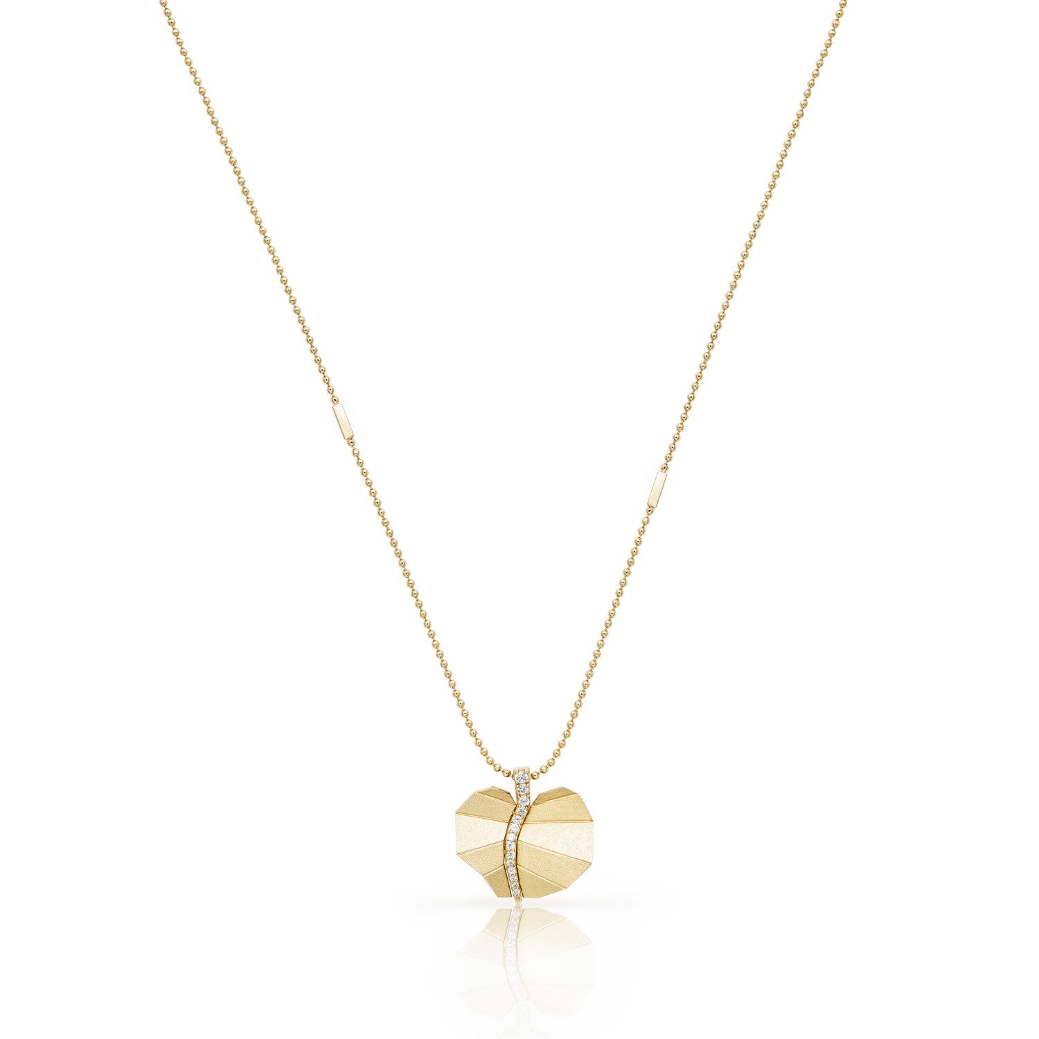 Busia Leaf Necklace - Yellow Gold (Small)