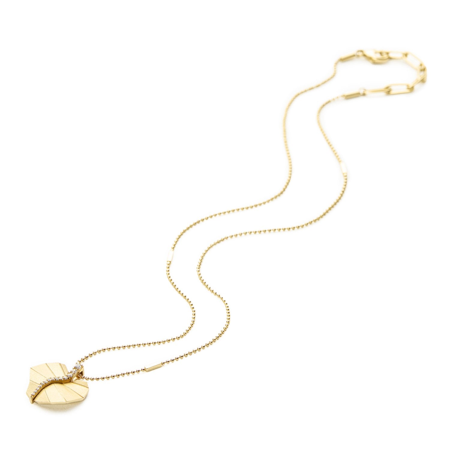 Busia Leaf Necklace - Yellow Gold (Small)