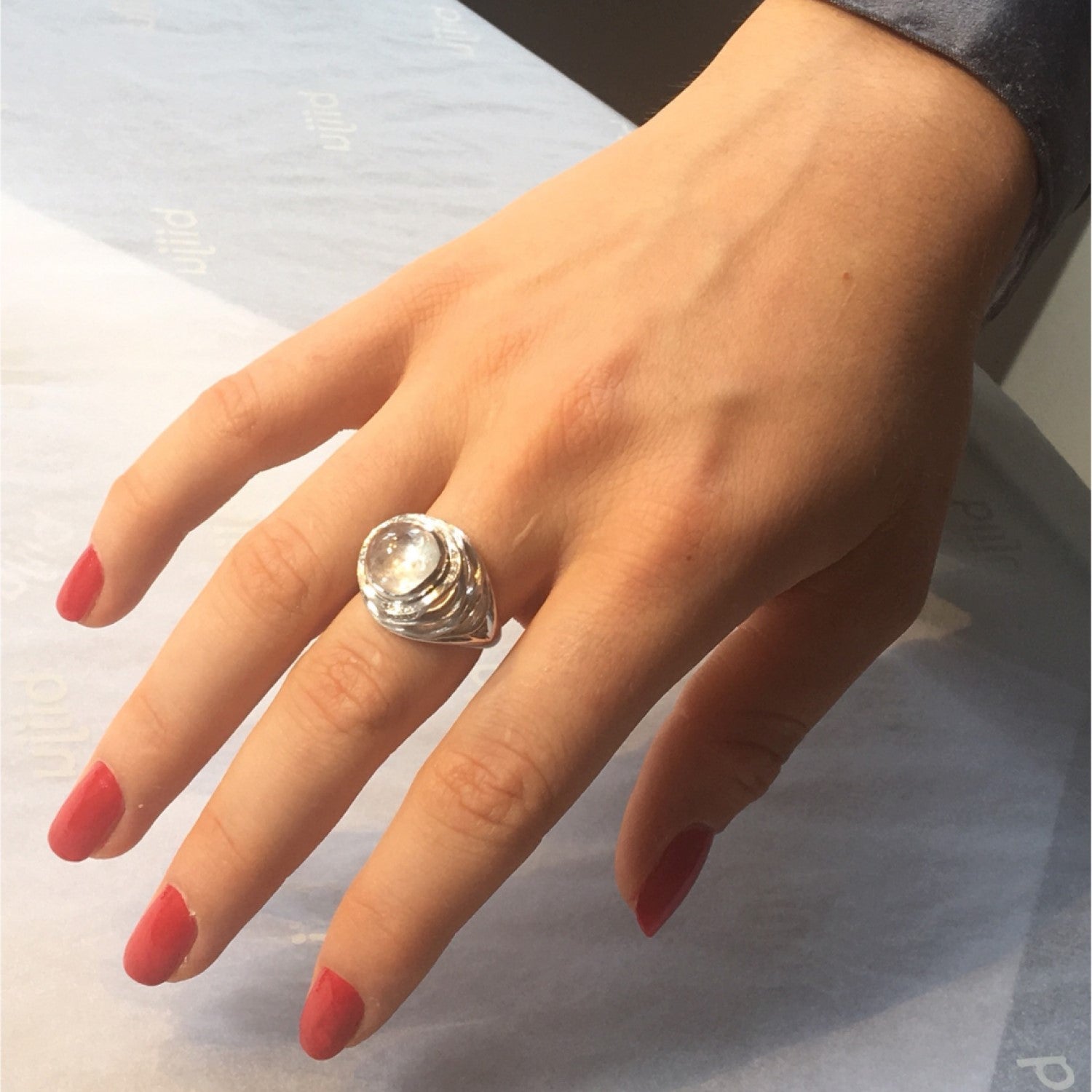 Careless Rhythm Rock Crystal Ring