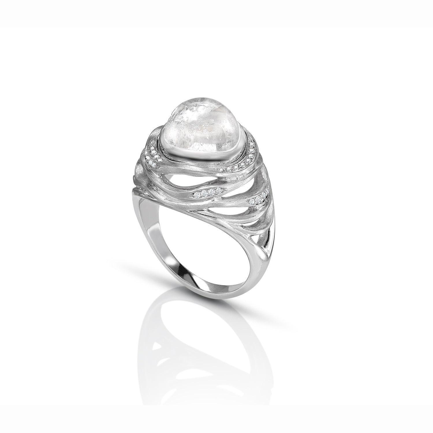 Careless Rhythm Rock Crystal Ring