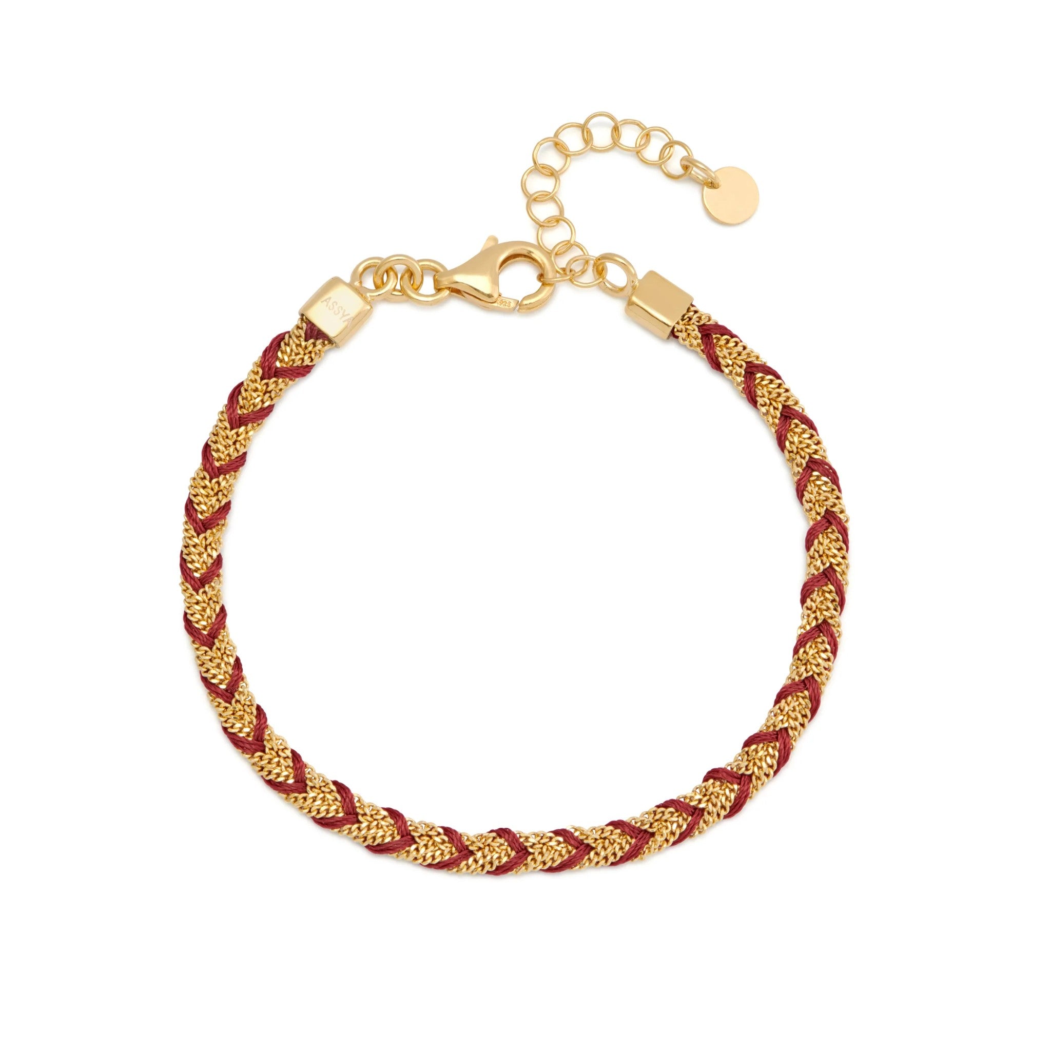 Kuna Friendship Bracelet Gold and Burgundy