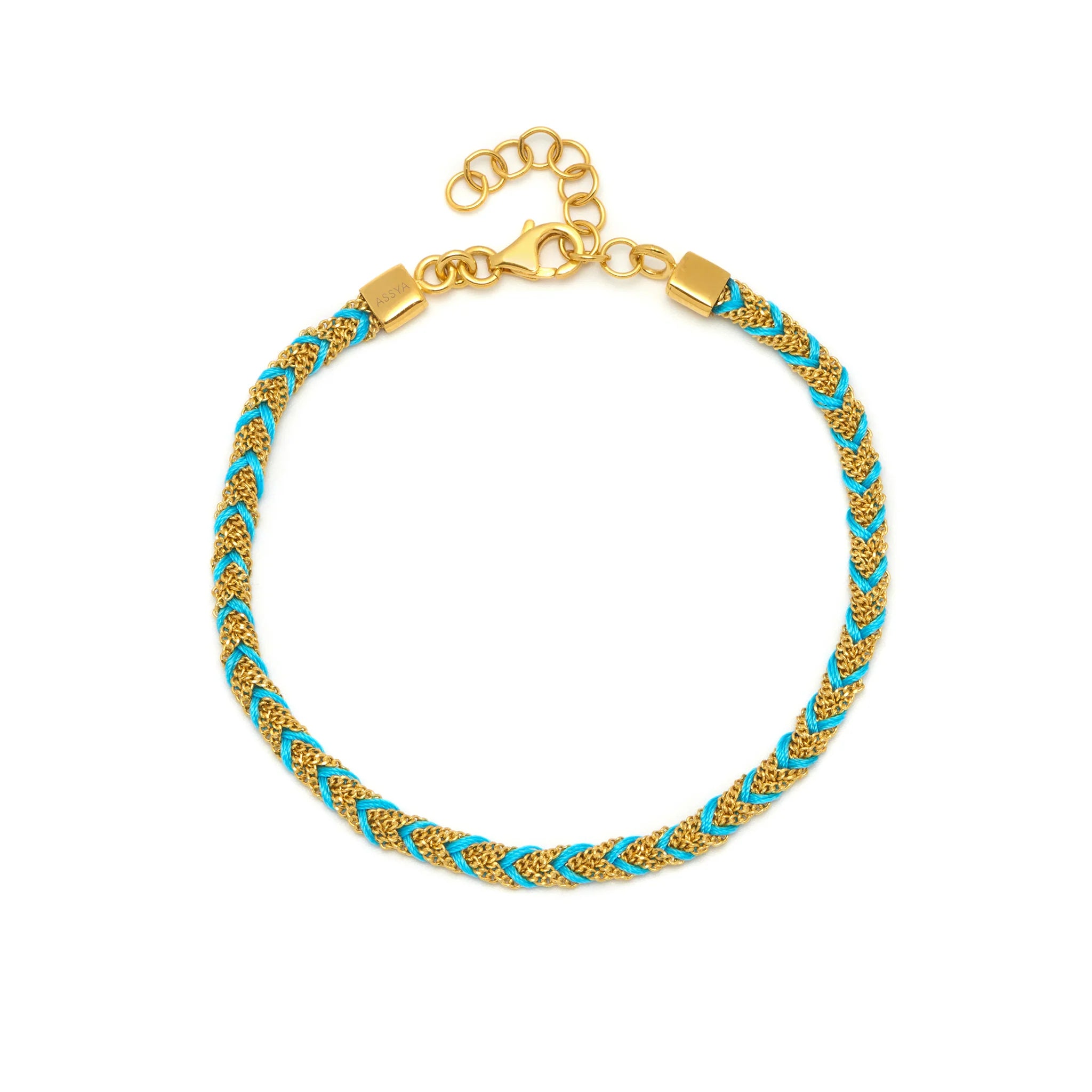 Kuna Friendship Bracelet Gold and Turquoise