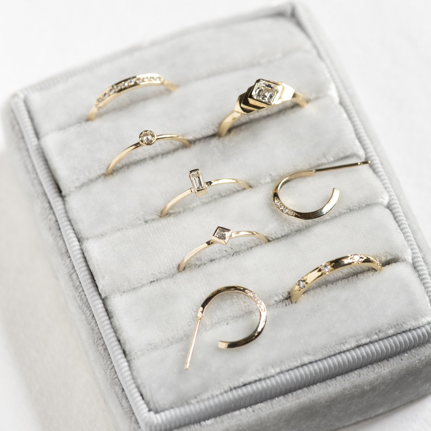 Lantern Diamond Stacking Ring